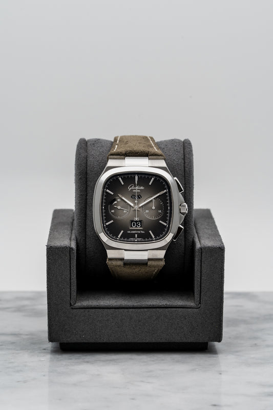 Glashütte Original Seventies Chronograph Panorama Date 1-37-02-01-02-35 Grey Dial