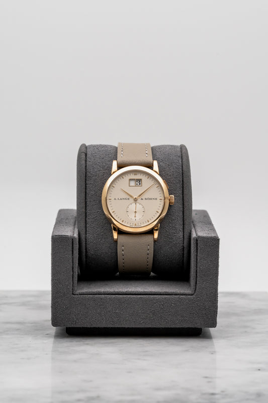 A. Lange & Söhne Saxonia Big Date Closed Caseback 105.001 Champagne Dial