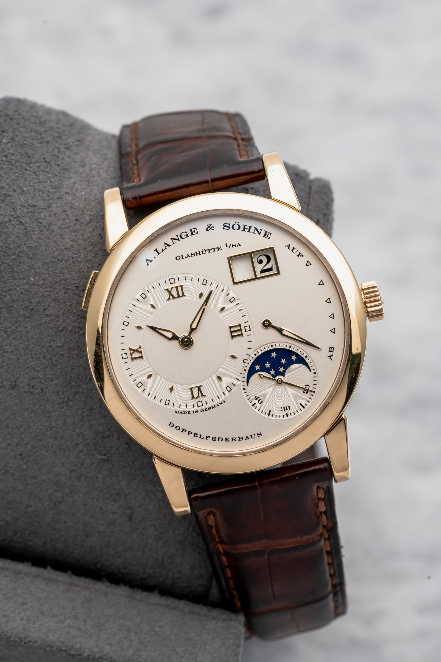 A. Lange & Söhne Lange 1 Moon Phase 109.021 Silver Dial