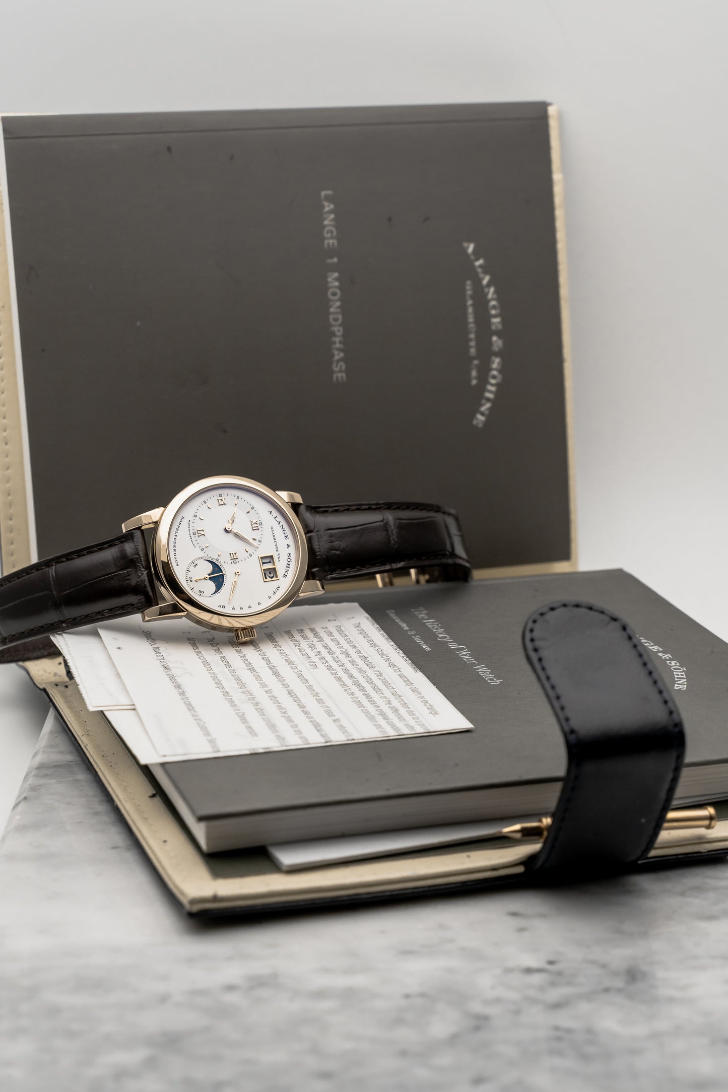 A. Lange & Söhne Lange 1 Moon Phase 109.032 Rose Gold, Silver Dial