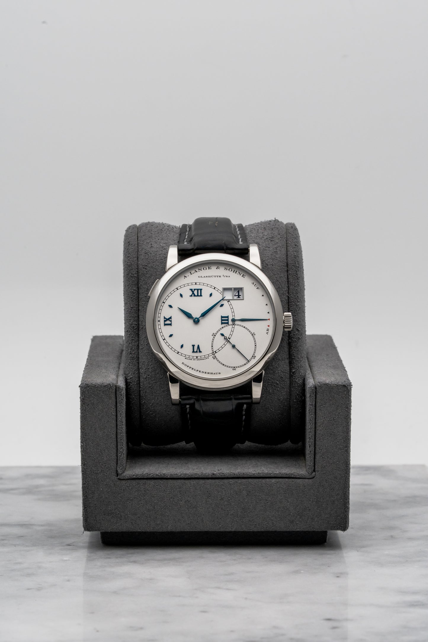 A. Lange & Söhne Lange 1 “Blue Italia” 115.046, Silver Dial