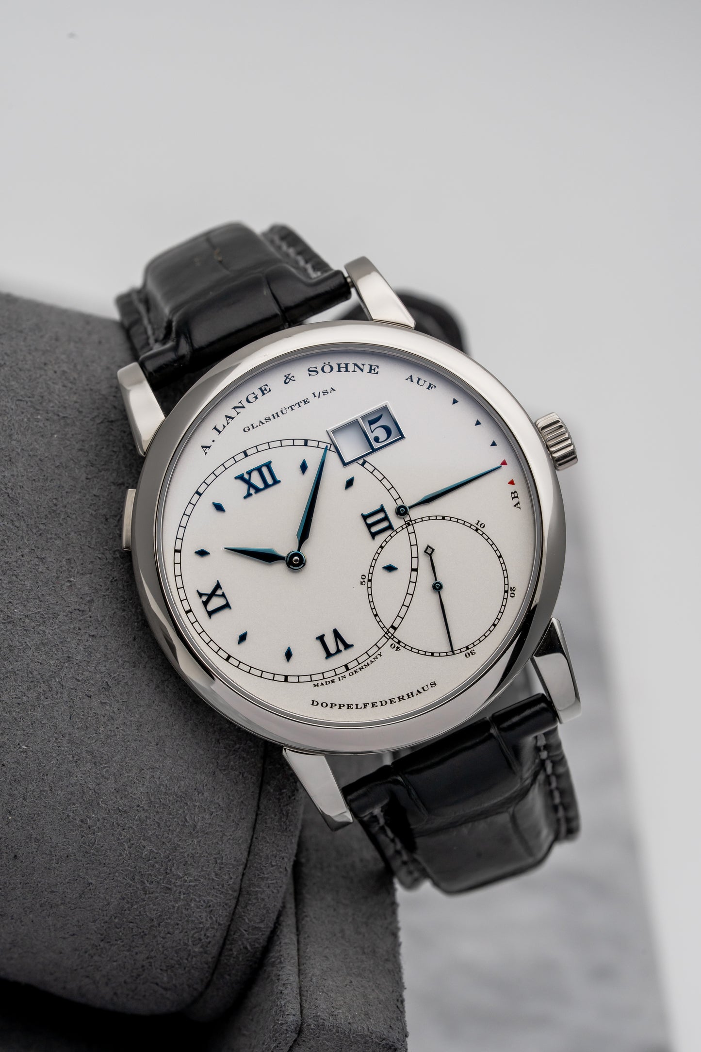 A. Lange & Söhne Lange 1 “Blue Italia” 115.046, Silver Dial