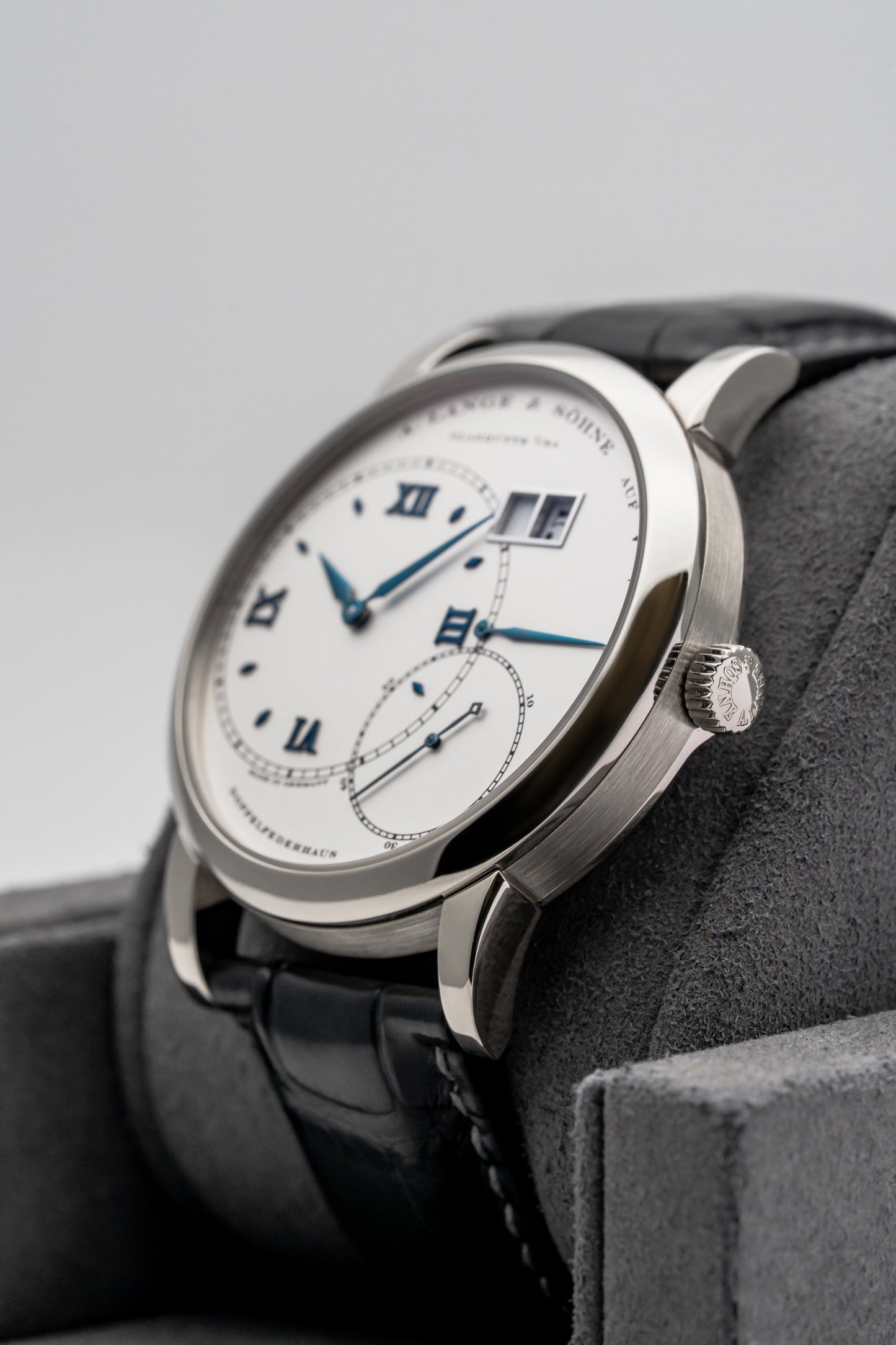A. Lange & Söhne Lange 1 “Blue Italia” 115.046, Silver Dial