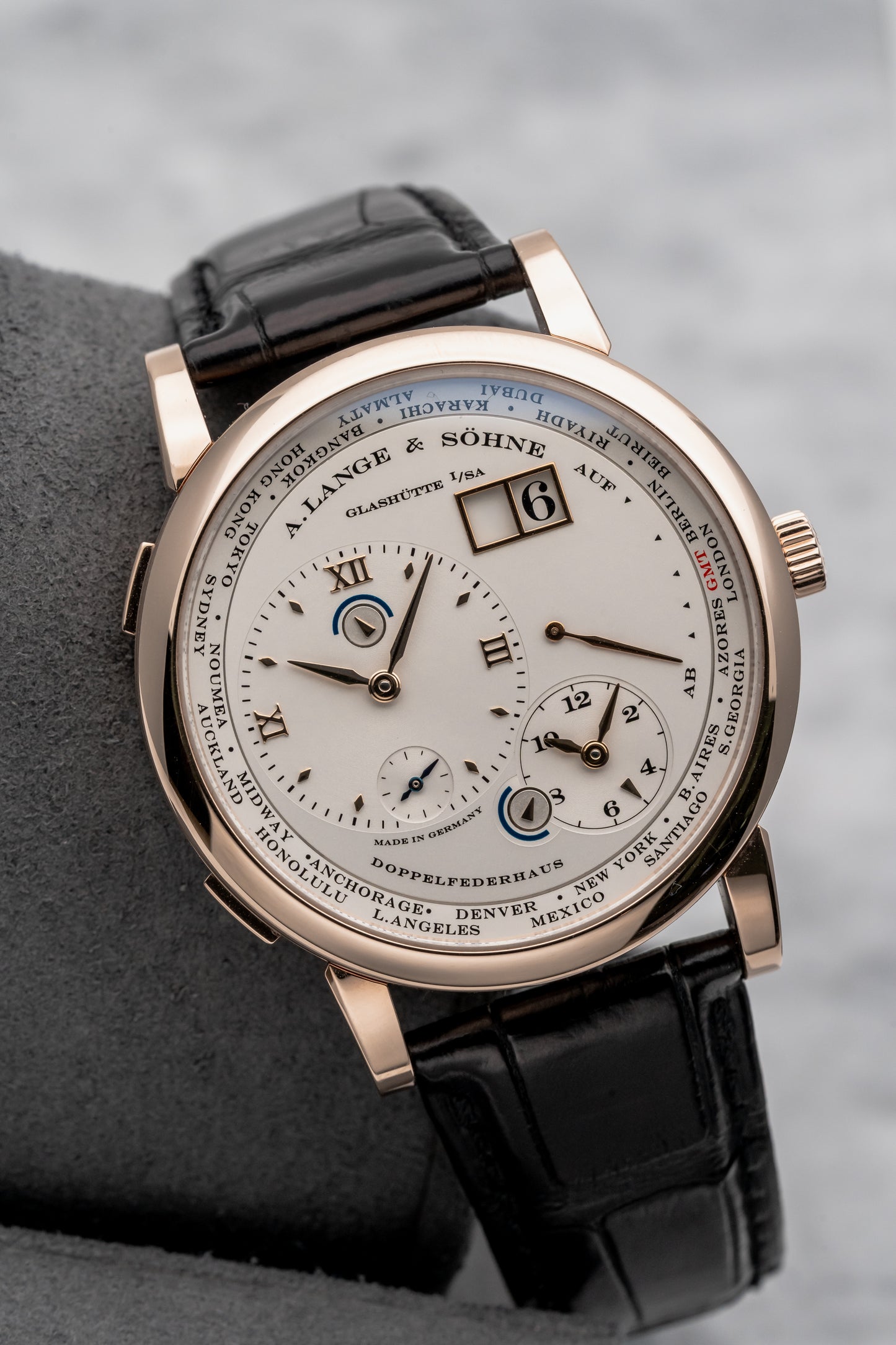 A. Lange & Söhne Lange 1 Time Zone 116.032 Silver Dial