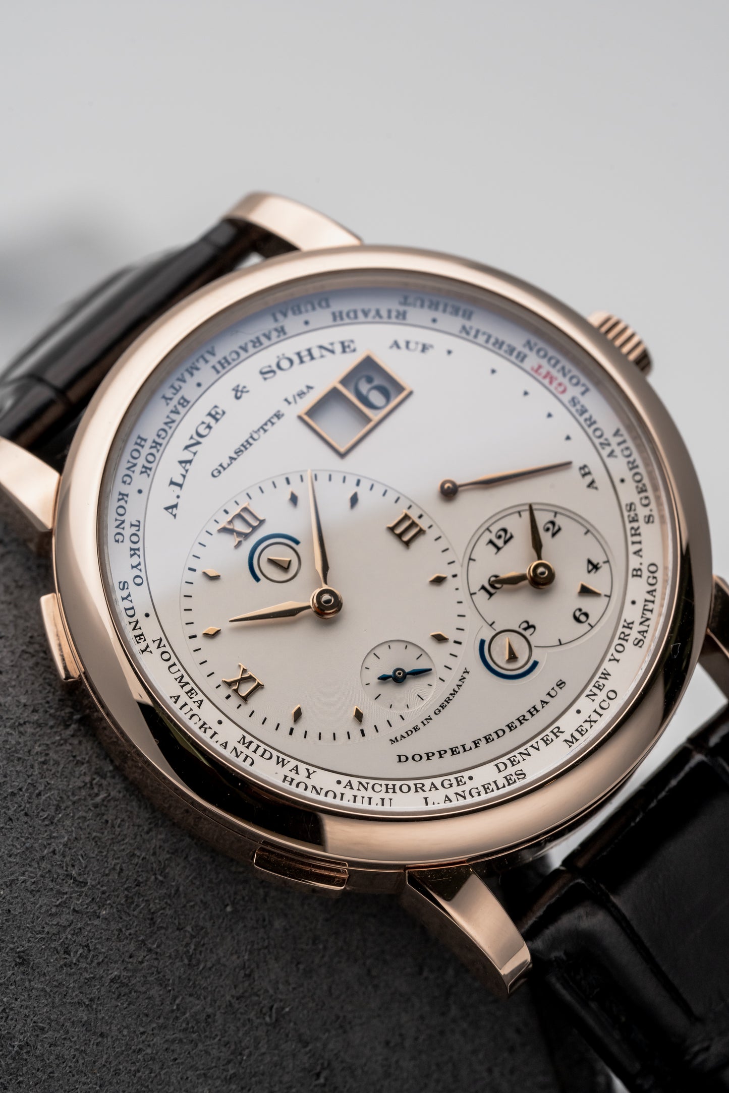 A. Lange & Söhne Lange 1 Time Zone 116.032 Silver Dial