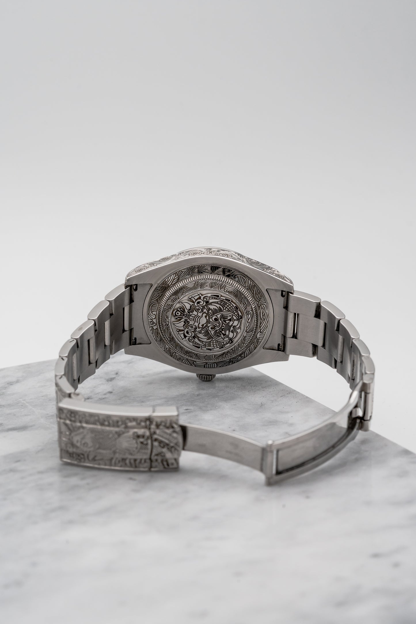 Rolex Datejust 116300 Custom Hand-Engraved Blue Dial