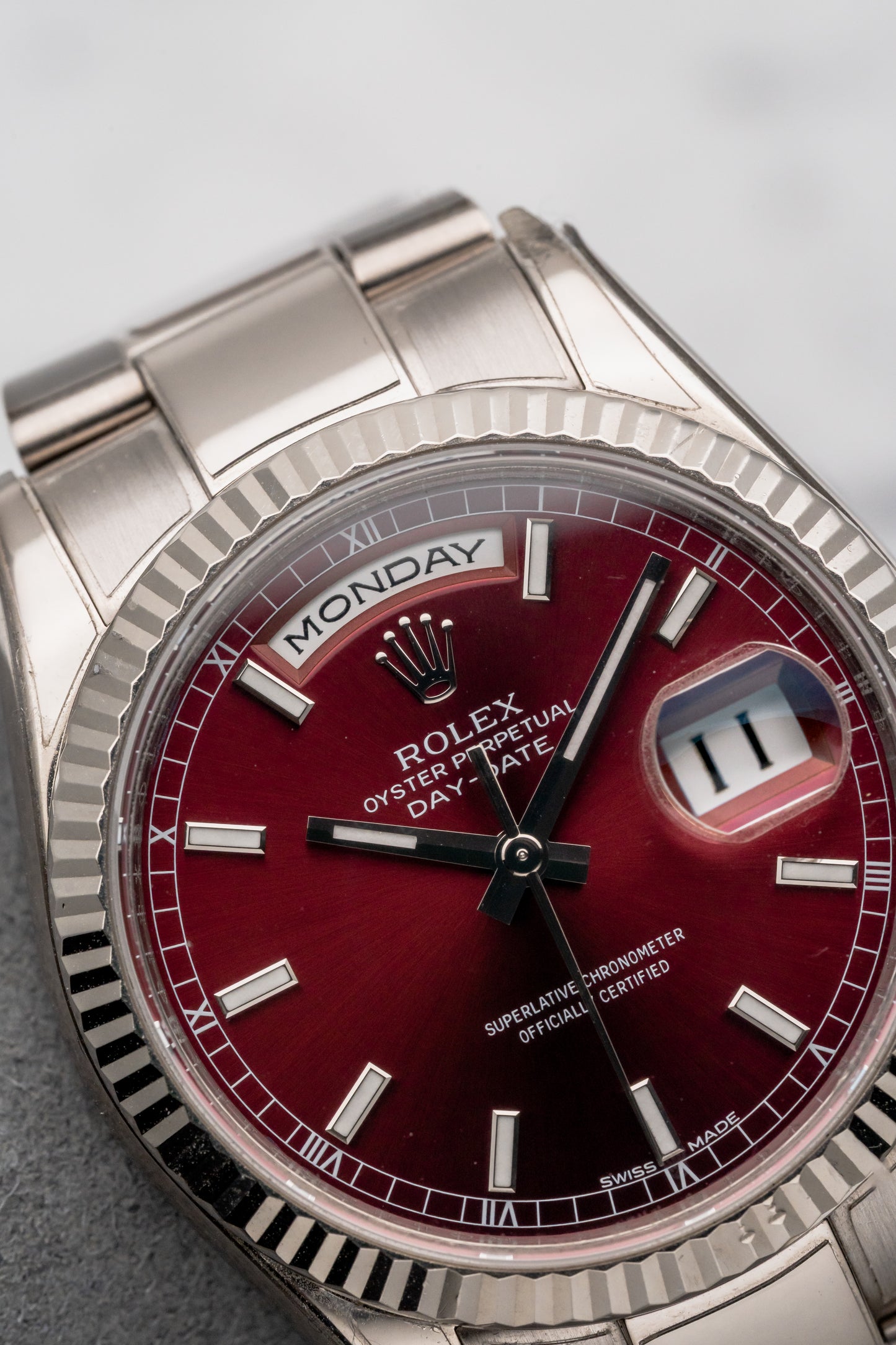 Rolex Day-Date 36 118209 Cherry Dial