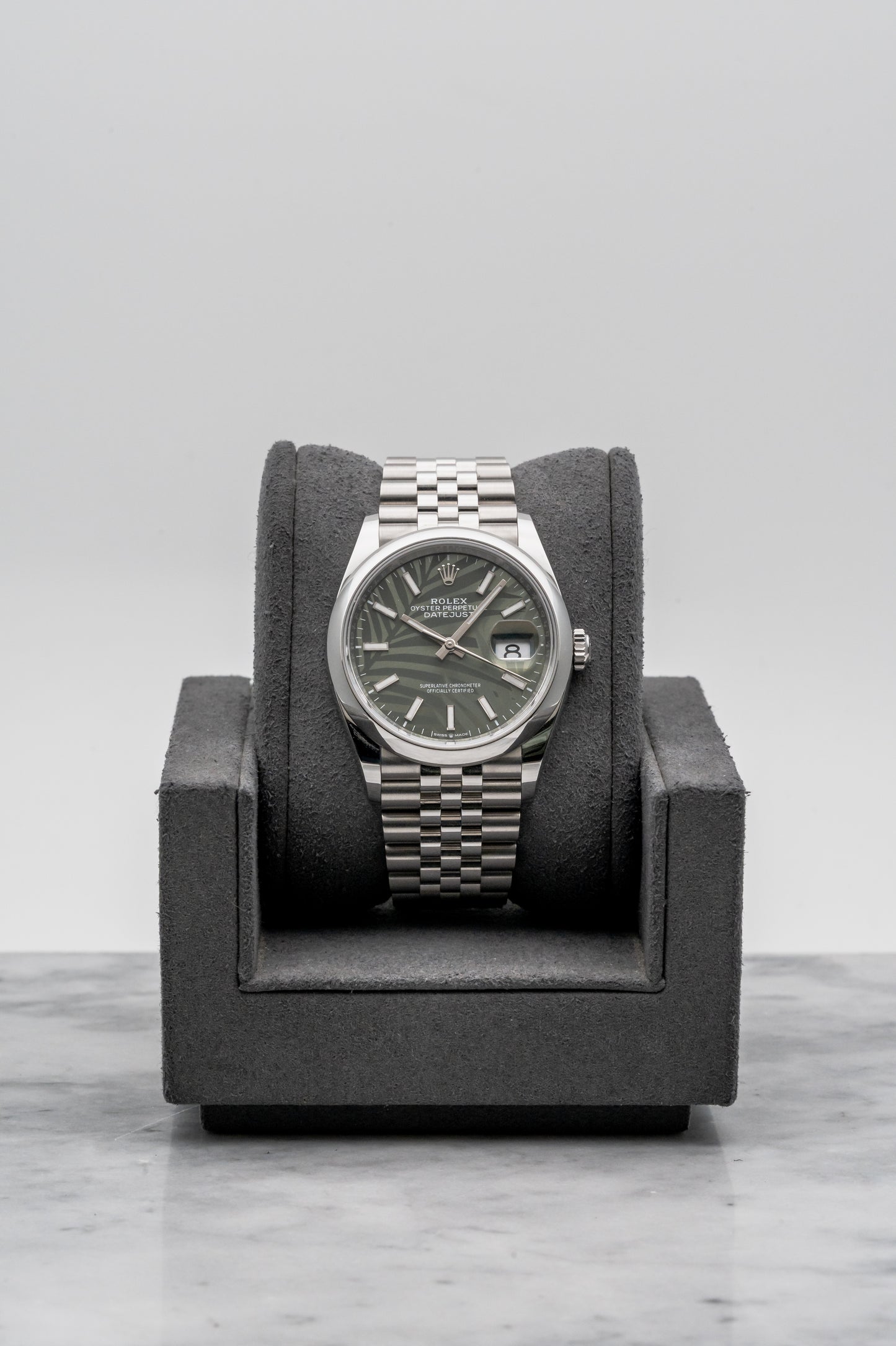 Rolex Datejust 36 126200 Green Palm Motif Dial