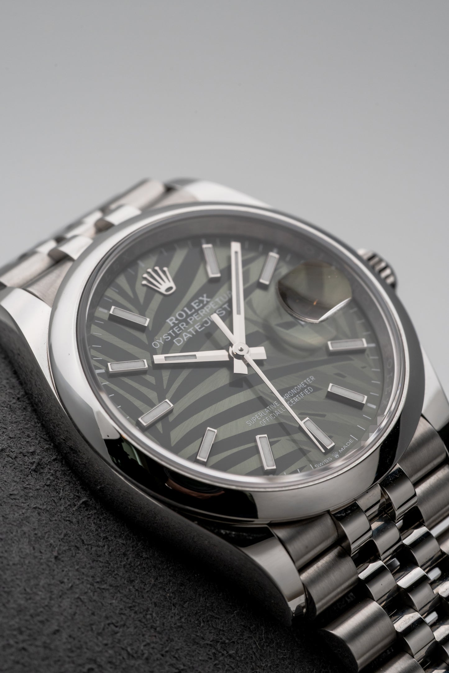 Rolex Datejust 36 126200 Green Palm Motif Dial