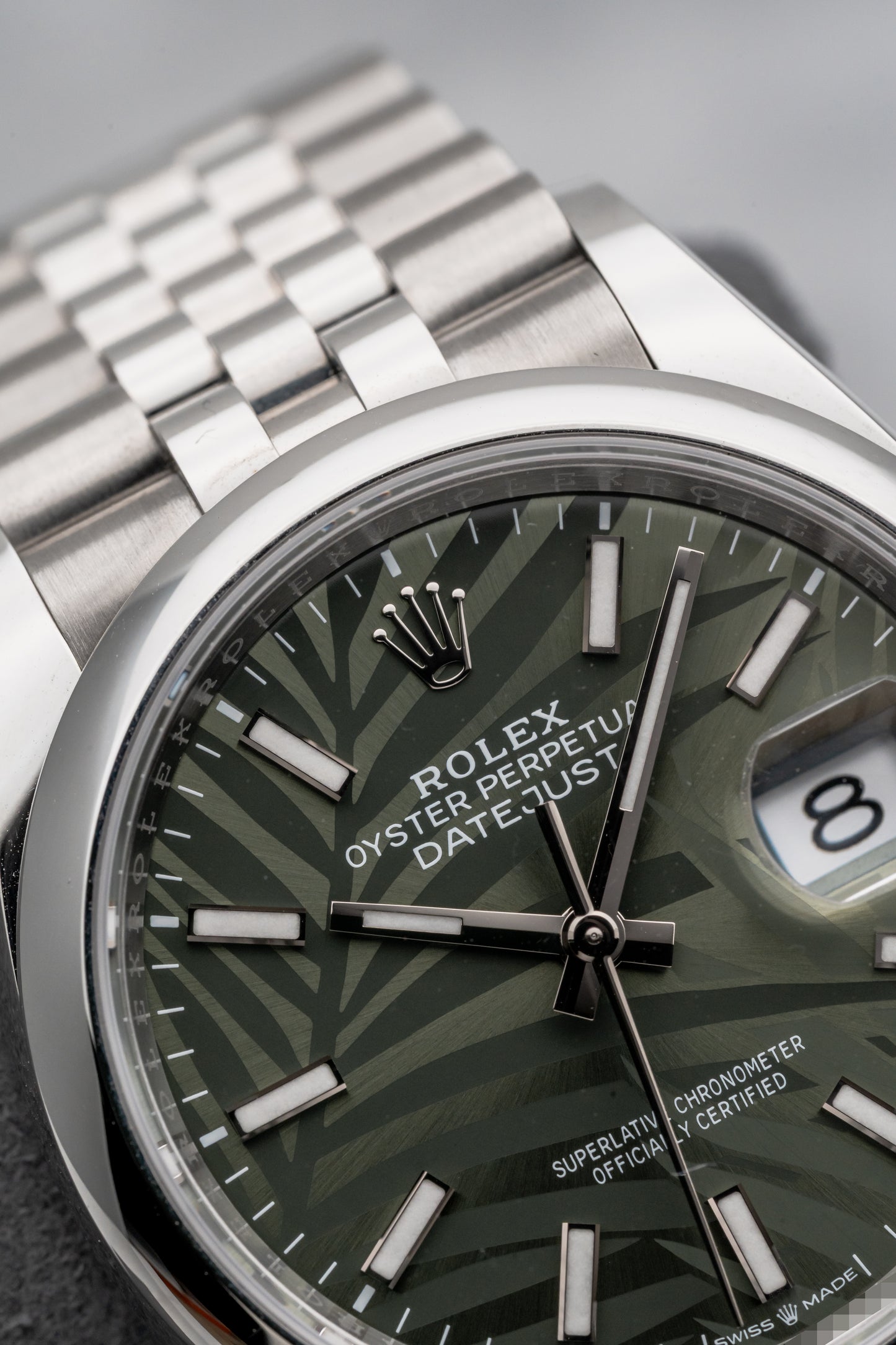 Rolex Datejust 36 126200 Green Palm Motif Dial