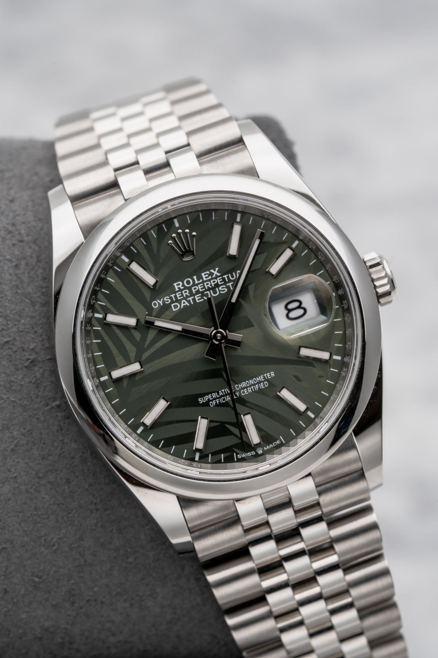 Rolex Datejust 36 126200 Green Palm Motif Dial