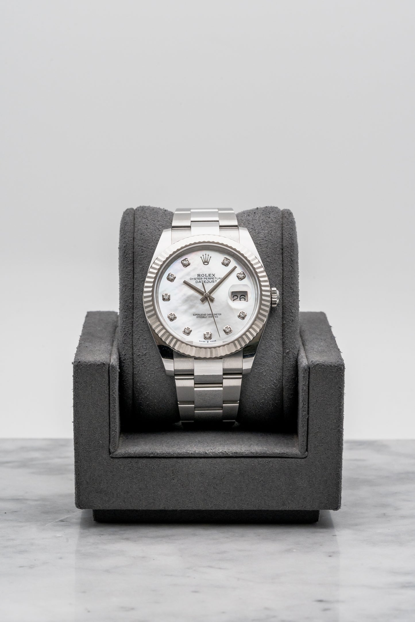 Rolex Datejust 41 Mother of Pearl Diamond Dial 126334