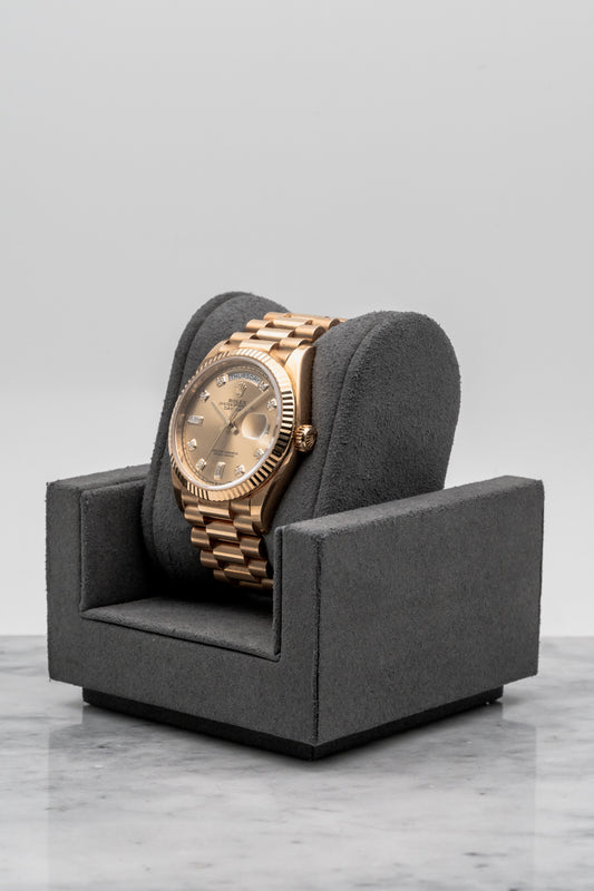Rolex Day-Date 36 128238, Champagne Dial with Diamond Hour Markers