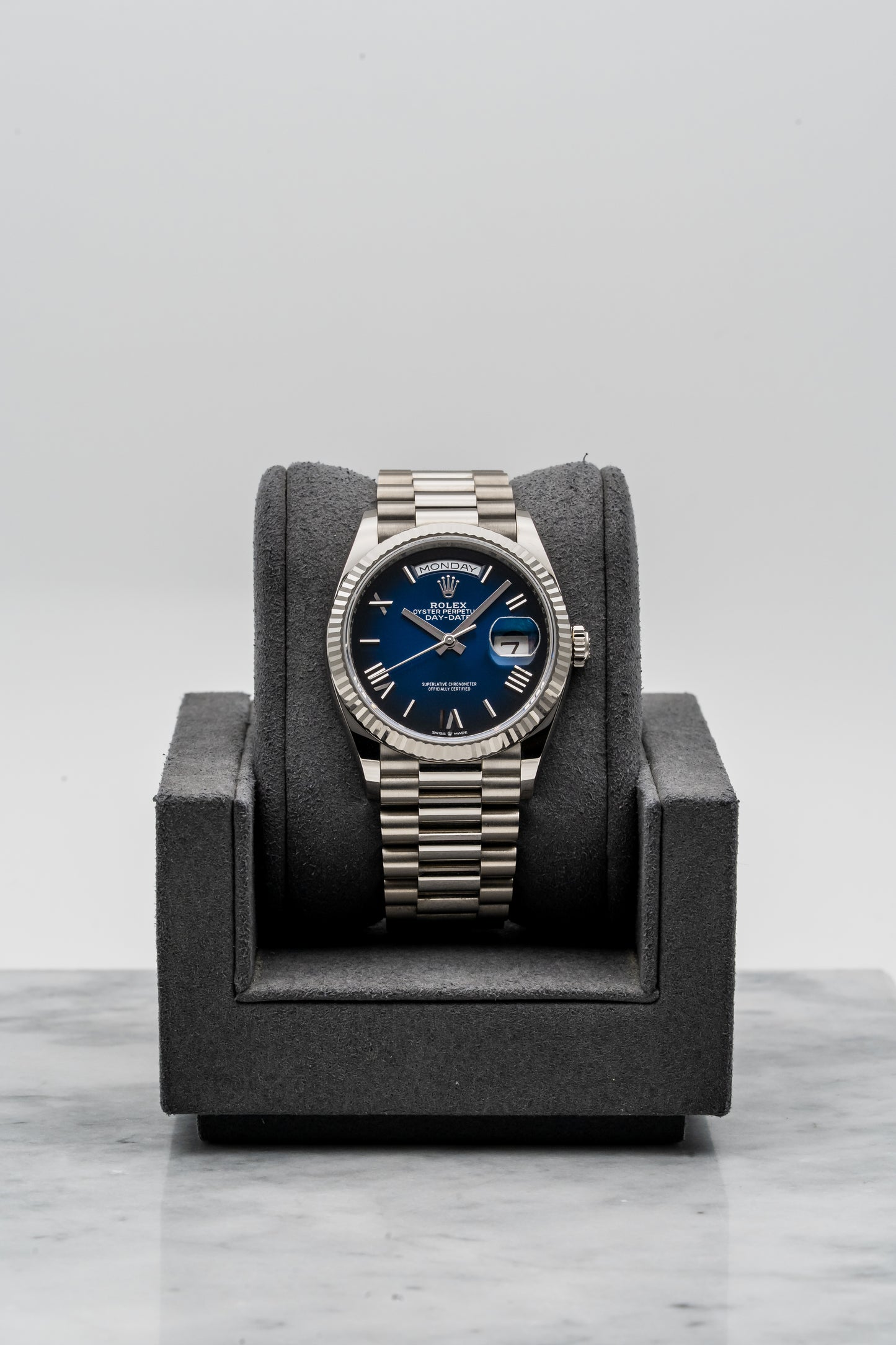 Rolex Day-Date 40 128239 White Gold, Blue Dial