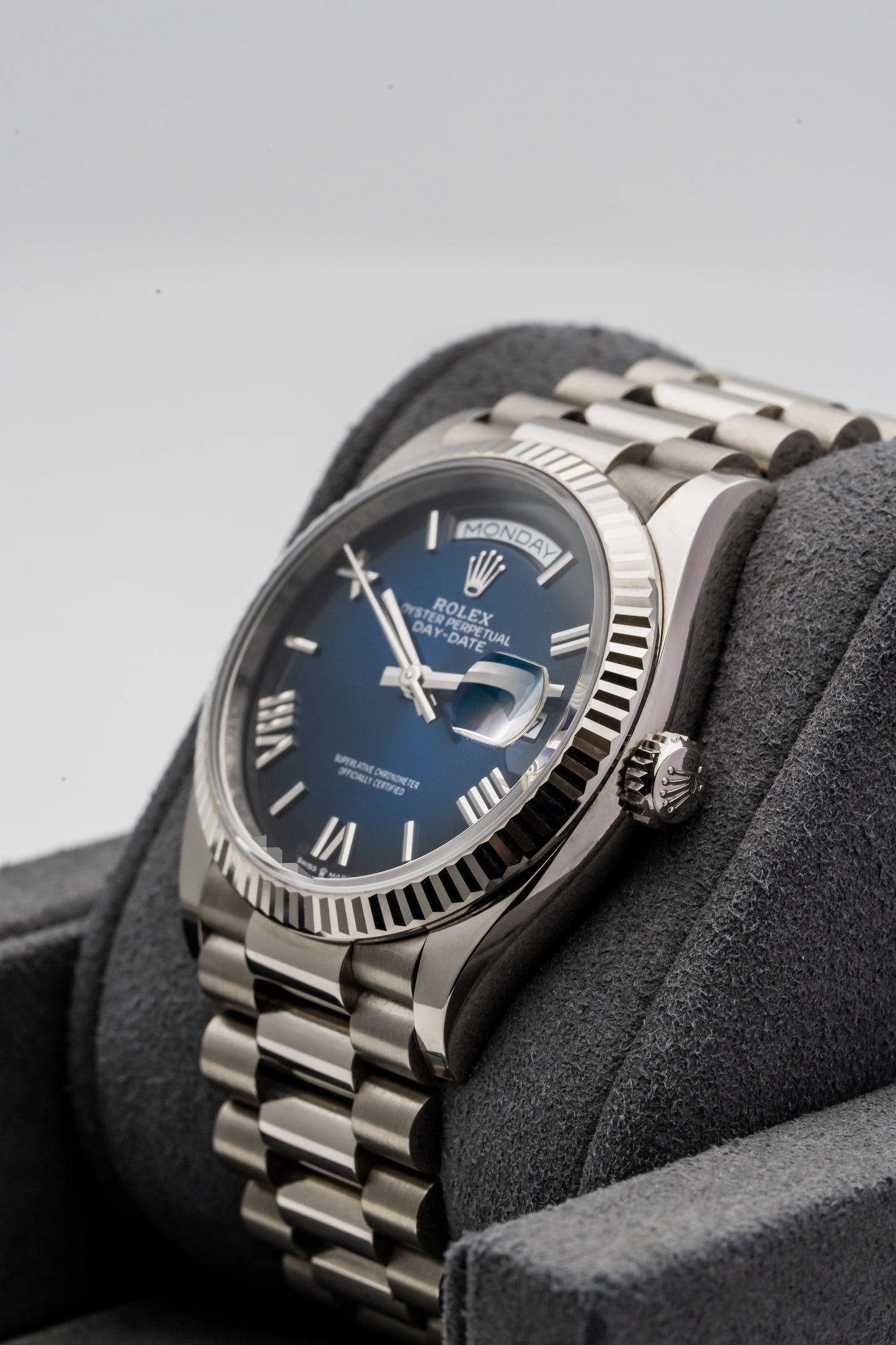 Rolex Day-Date 40 128239 White Gold, Blue Dial