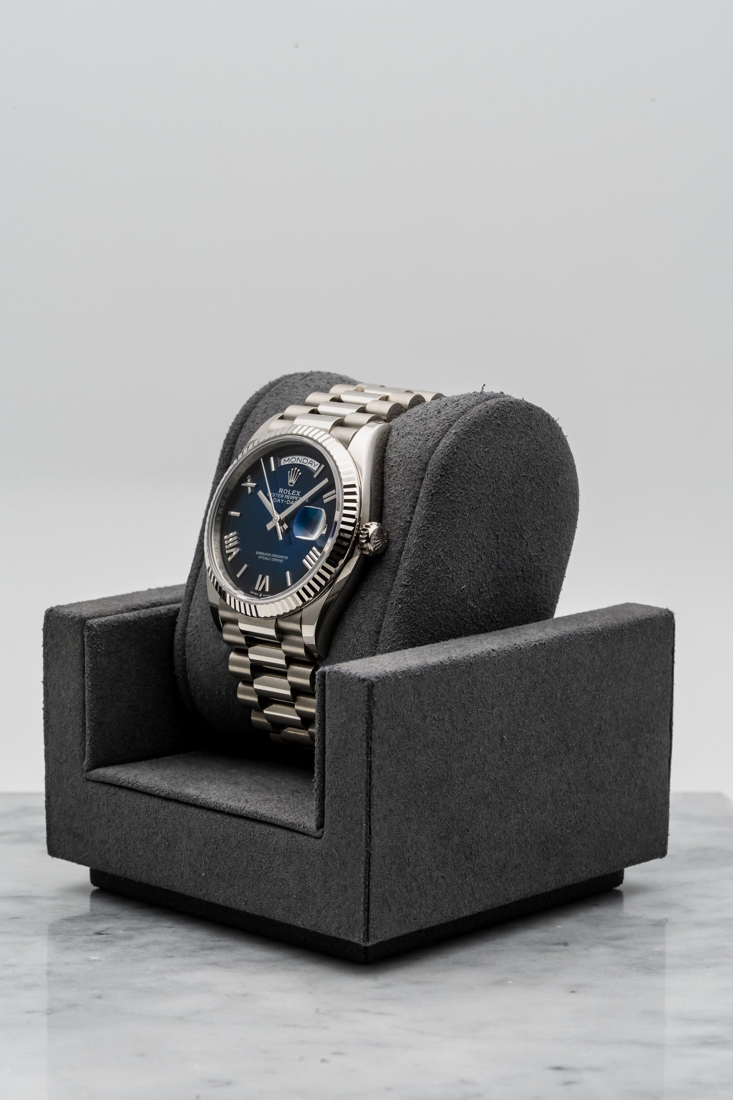 Rolex Day-Date 40 128239 White Gold, Blue Dial