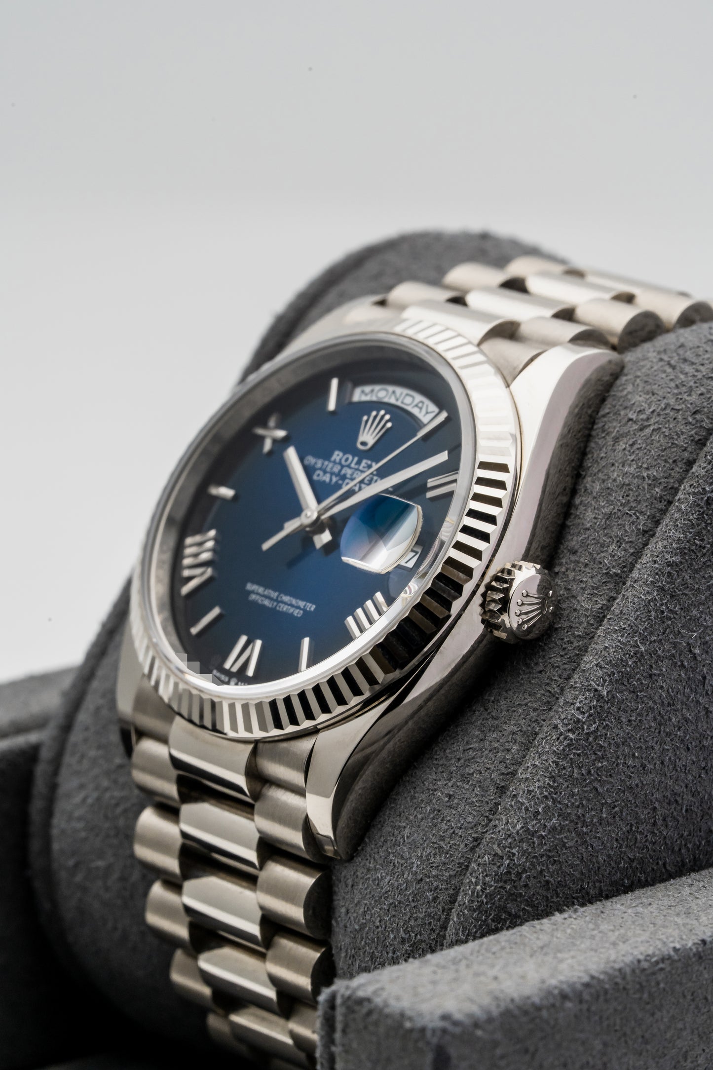 Rolex Day-Date 40 128239 White Gold, Blue Dial