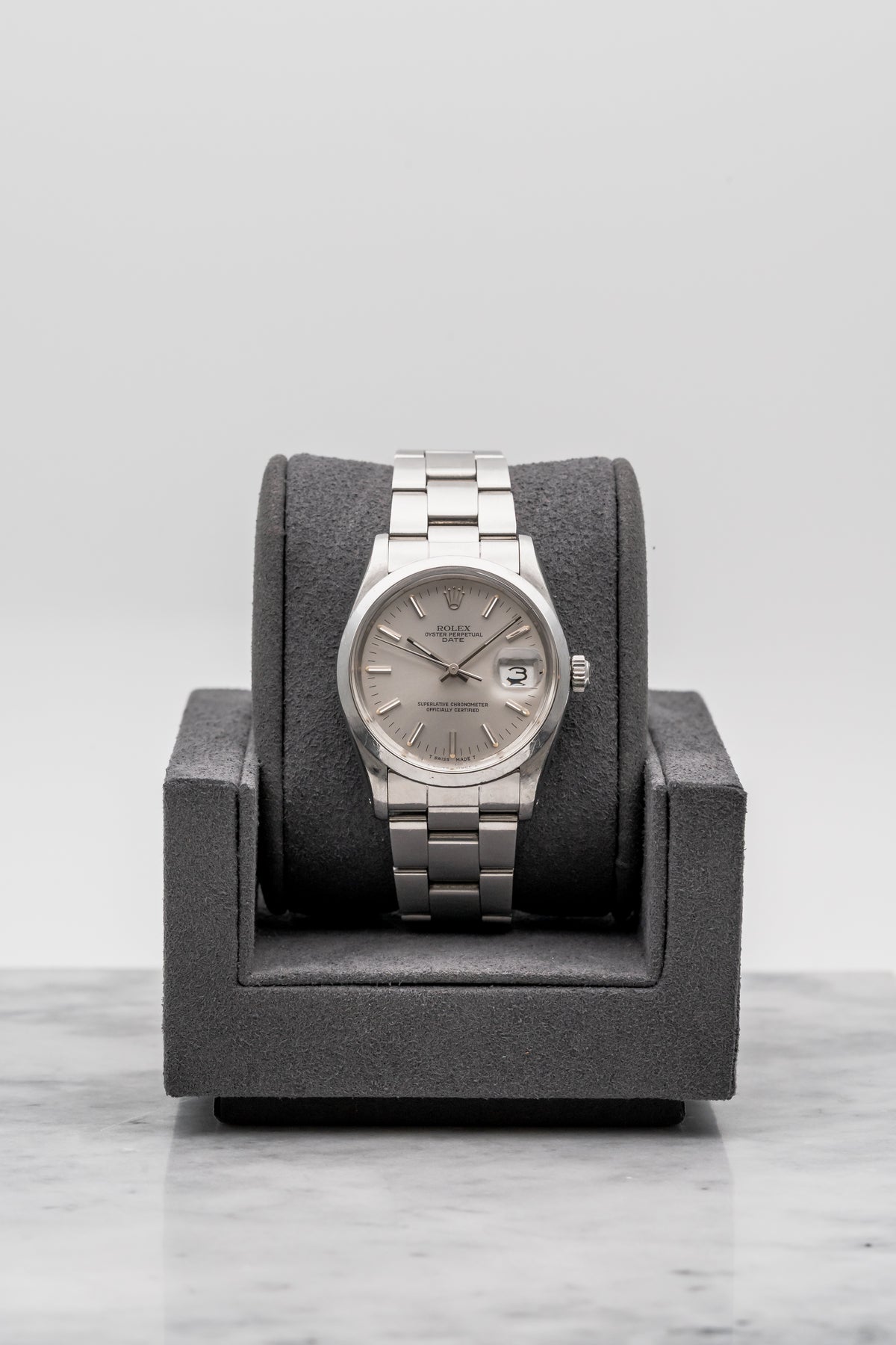 Rolex Oyster Perpetual Date 15000 Silver Dial