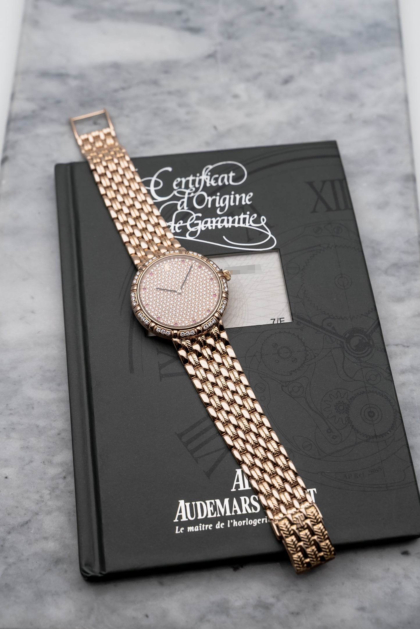 Audemars Piguet Classical Gem Set 15032OR/Z/1146OR/01, Pavé Diamond Dial