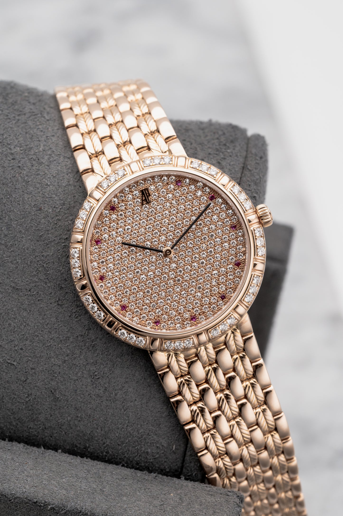Audemars Piguet Classical Gem Set 15032OR/Z/1146OR/01, Pavé Diamond Dial