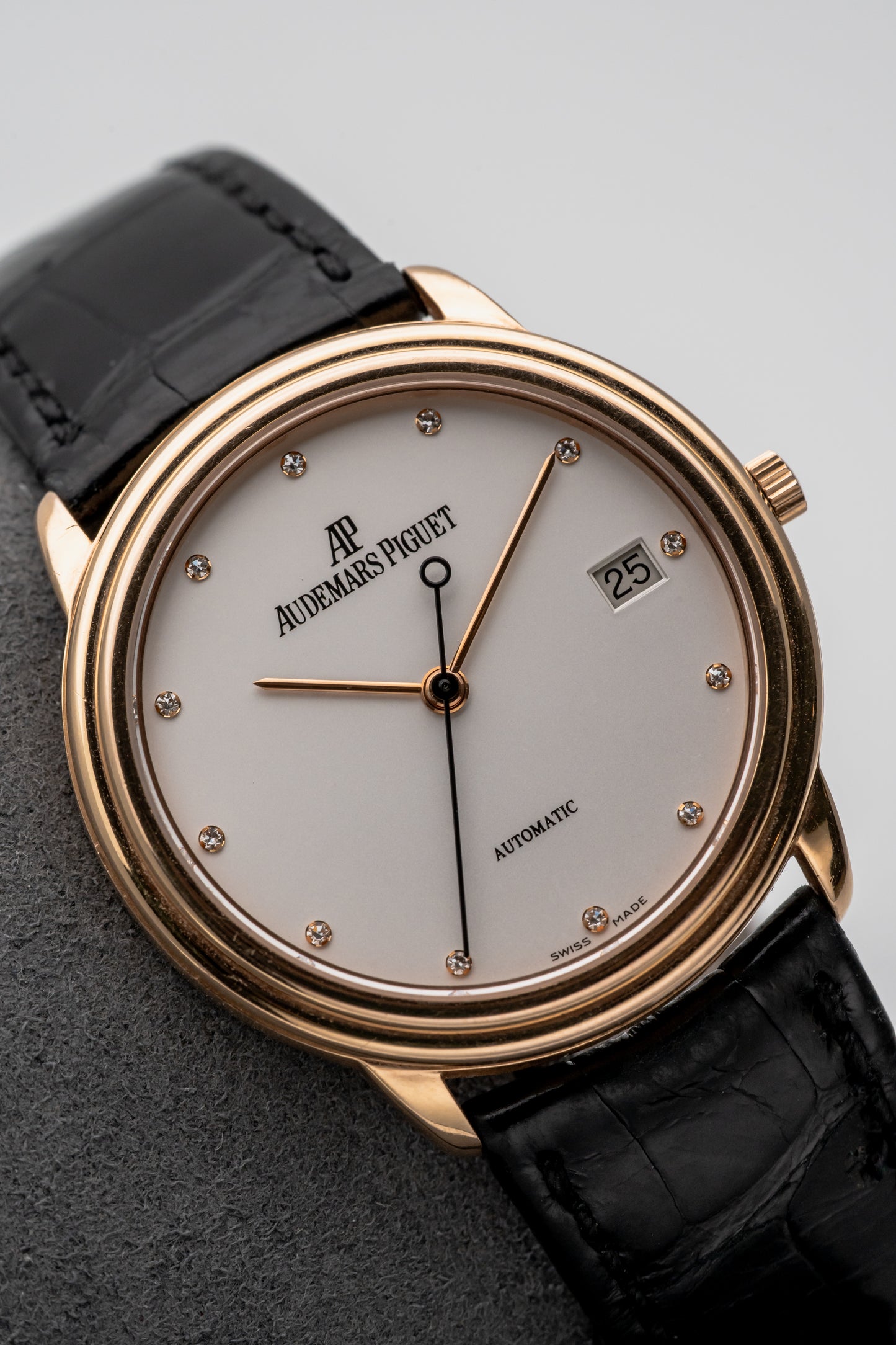 Audemars Piguet Jules Audemars 15138OR.OO.A001CR.02 White Dial Diamond Indices