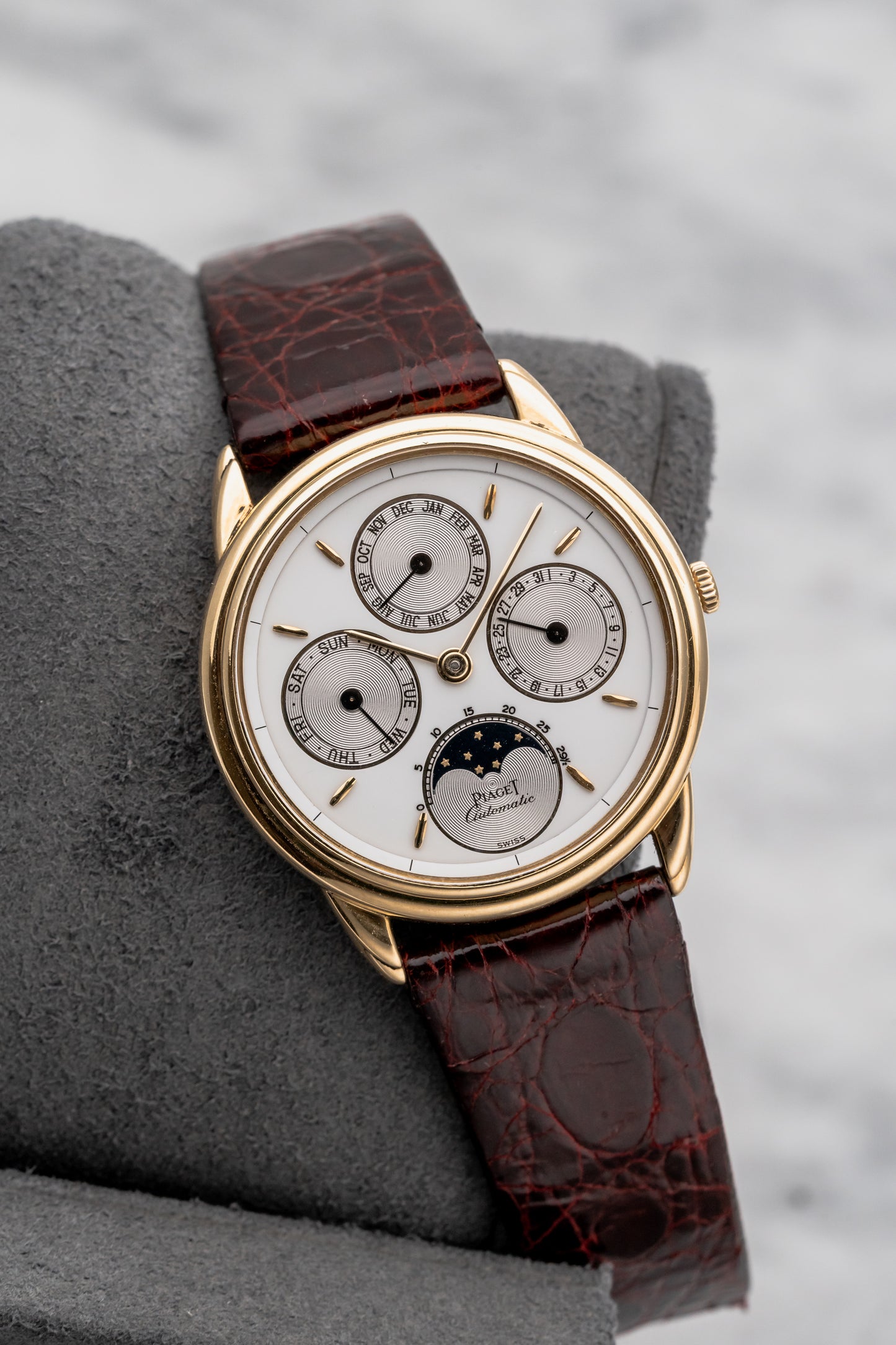 Piaget Gouverneur Triple Calendar 15958 White Dial