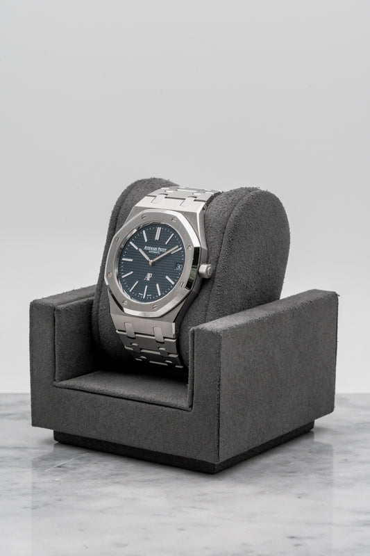 Audemars Piguet Royal Oak Jumbo 16202ST, Blue “Petite Tapisserie” Dial