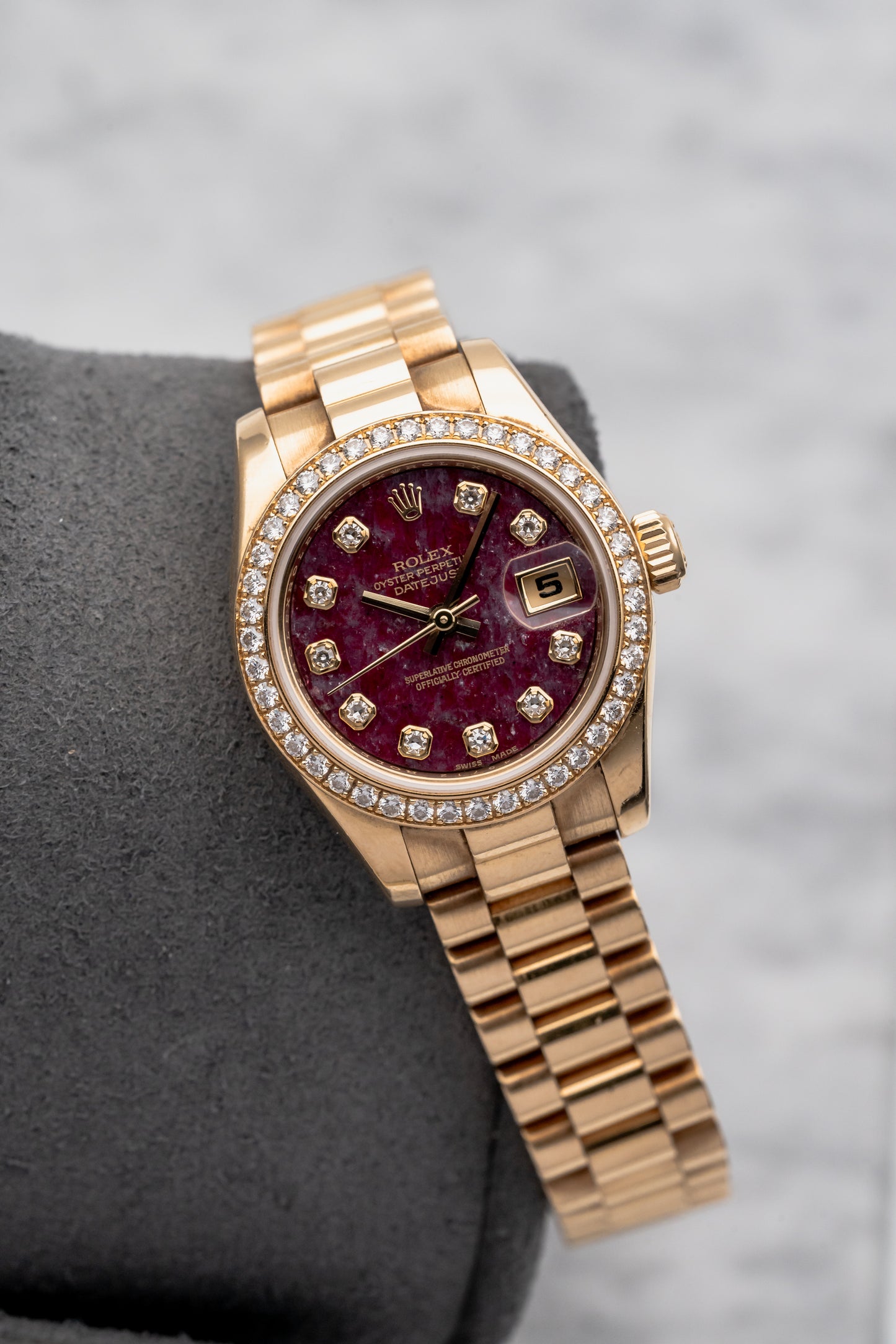 Rolex Datejust 179138 Rubellite Dial