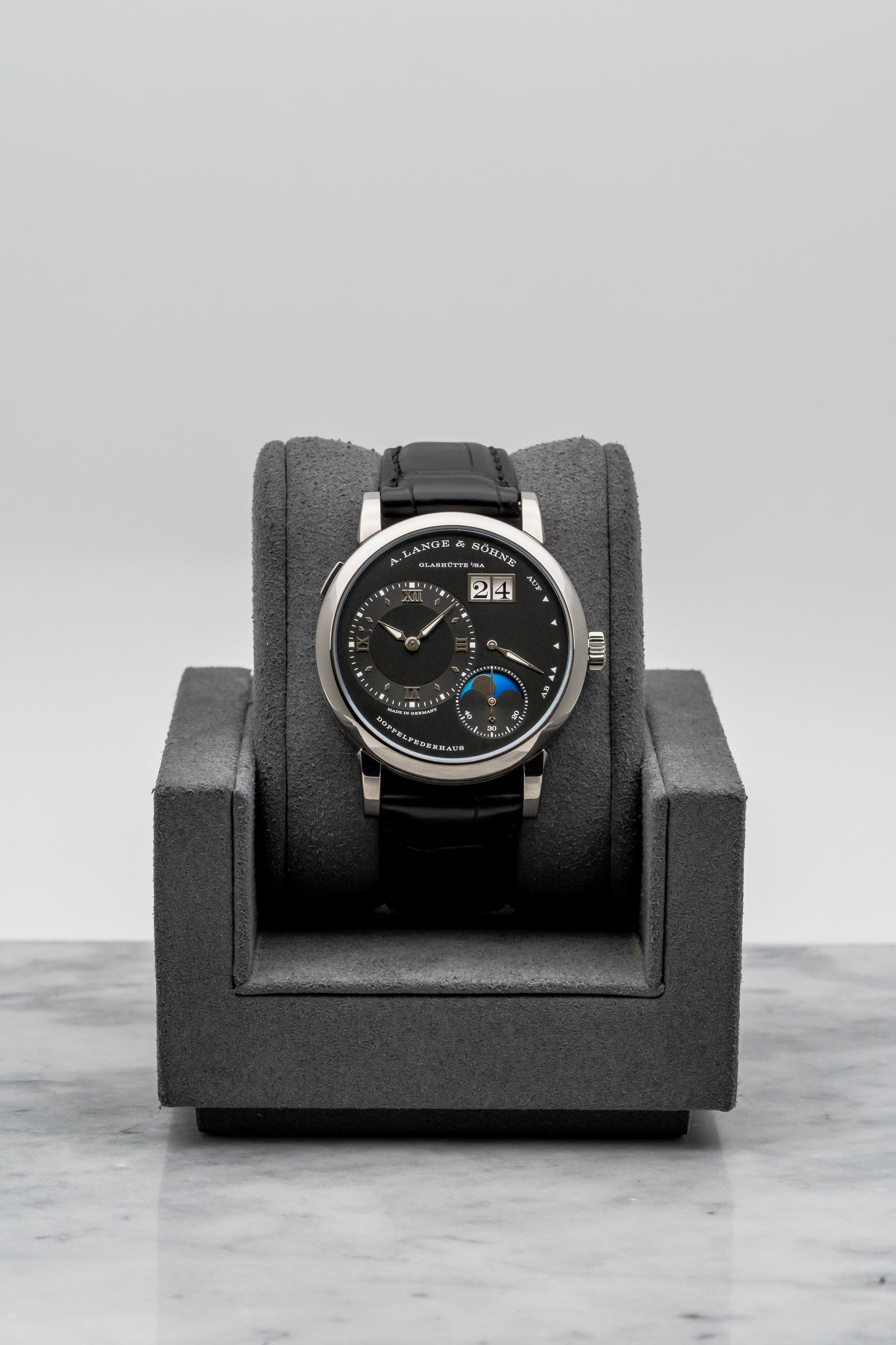 A. Lange & Söhne Lange 1 Moon Phase 192.029 White Gold, Black Dial
