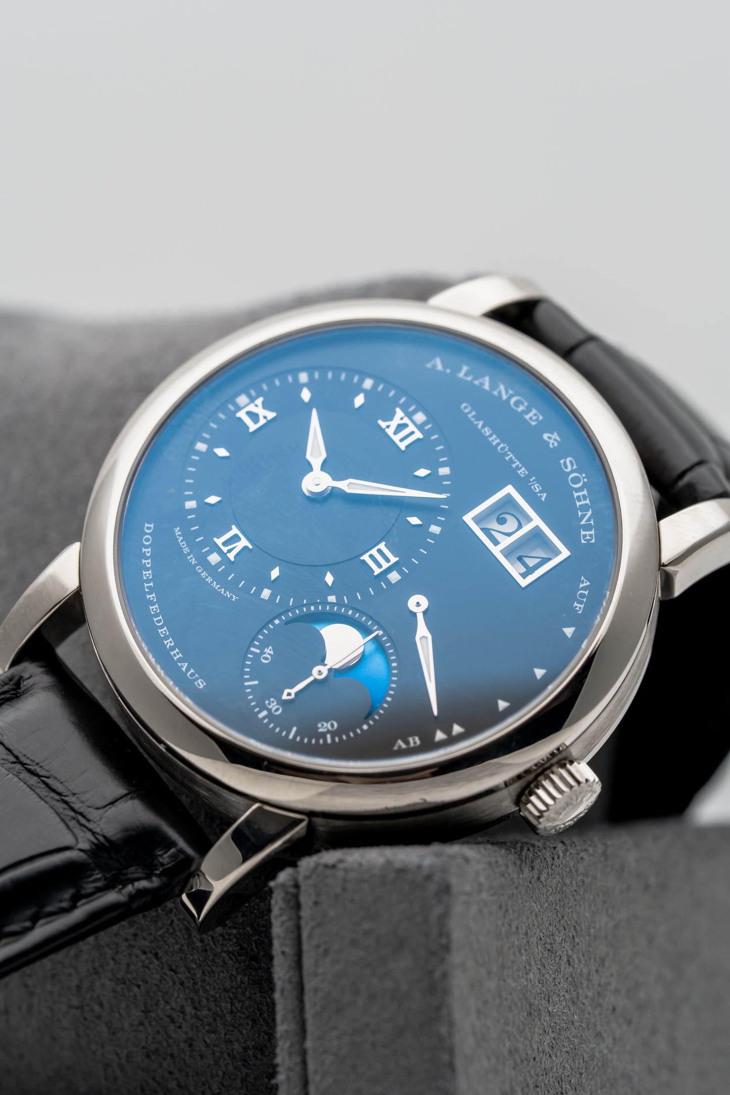 A. Lange & Söhne Lange 1 Moon Phase 192.029 White Gold, Black Dial