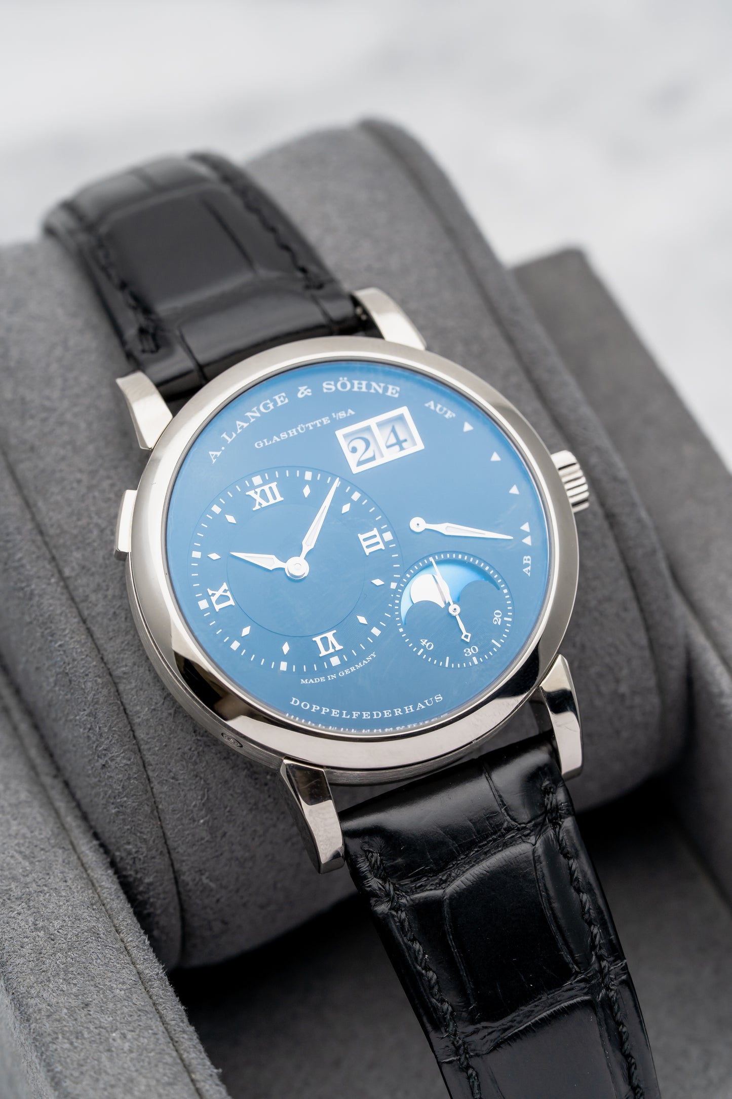 A. Lange & Söhne Lange 1 Moon Phase 192.029 White Gold, Black Dial