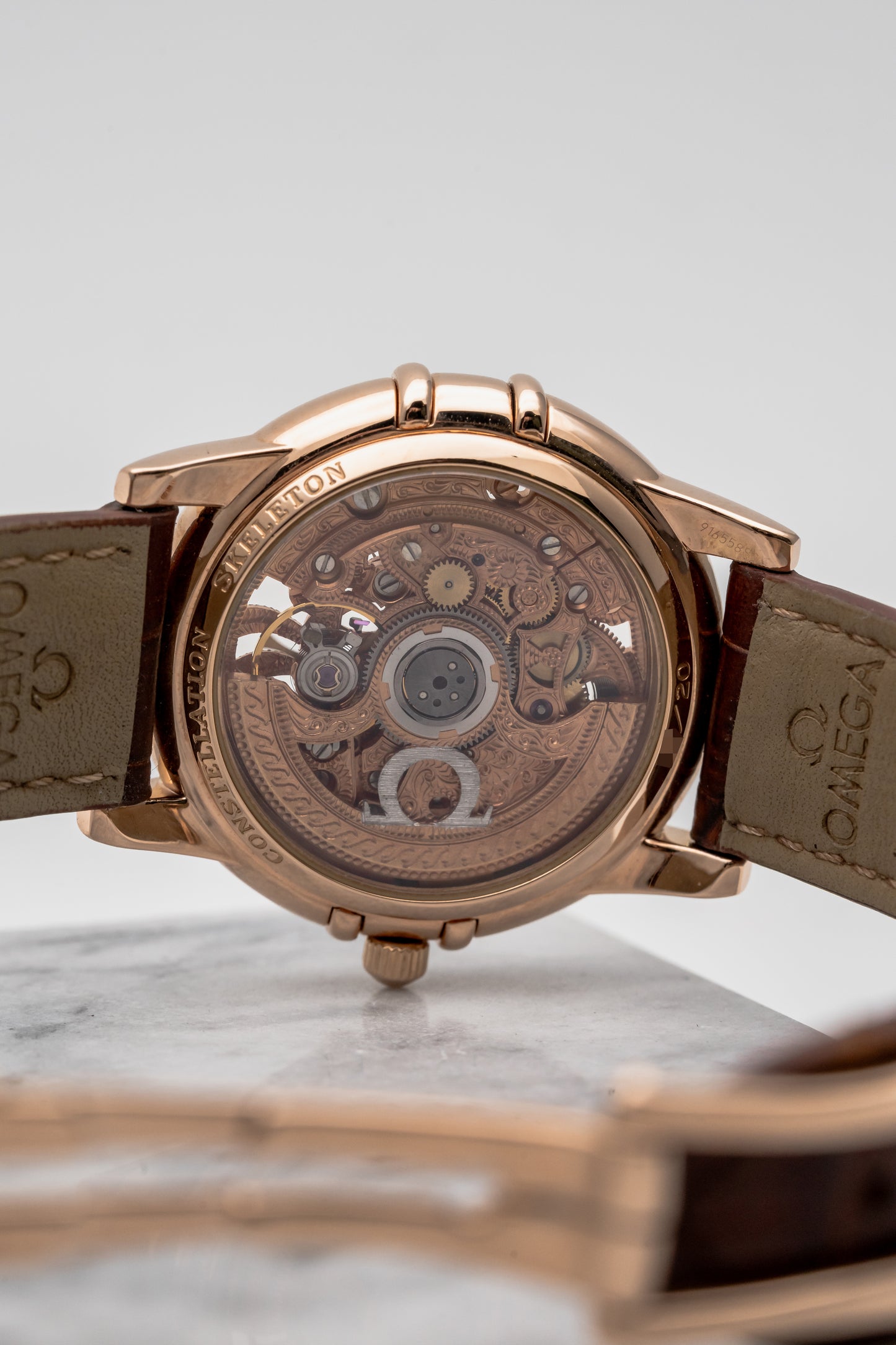 Omega Constellation Manhattan Skeleton Limited Edition 1982.60.01 Skeleton Dial, Rose Gold