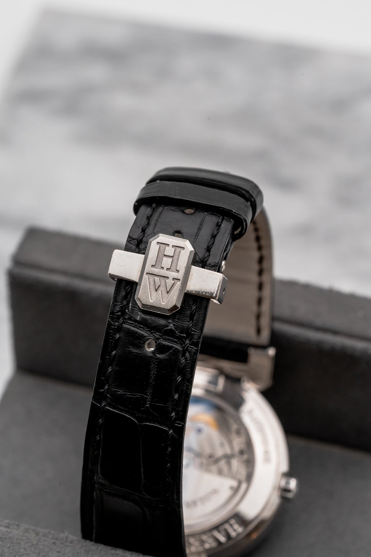 Harry Winston Premier 200-MASR37W Blue MOP Dial