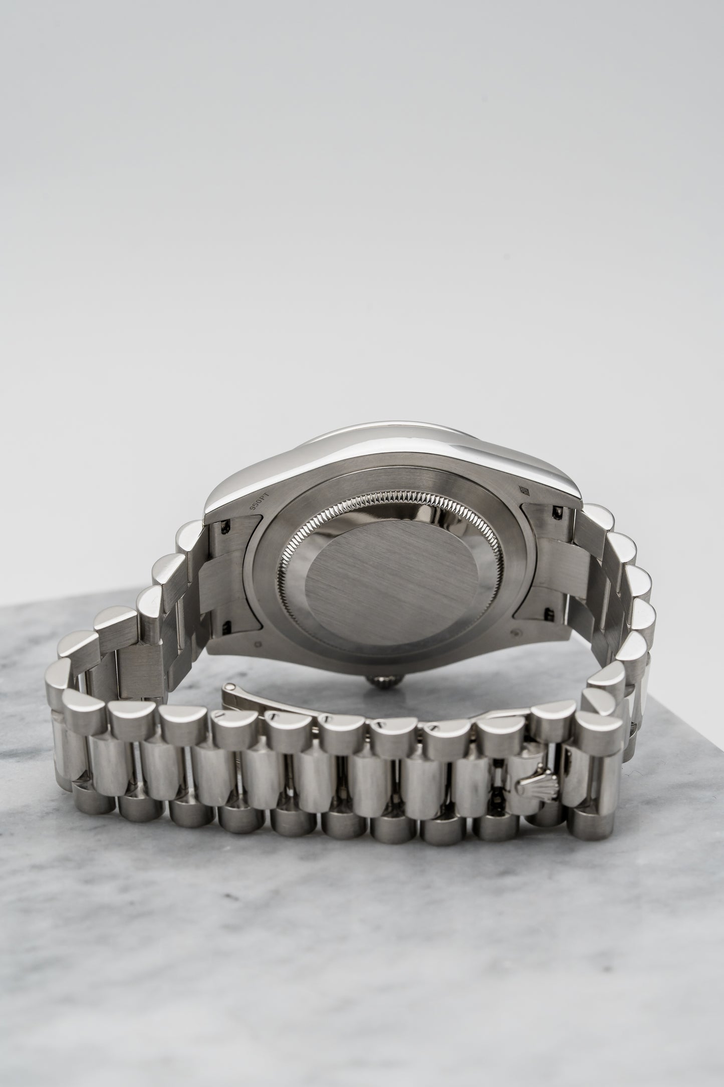 Rolex Day-Date II 218206 Platinum, Baby Blue Dial with Diamonds