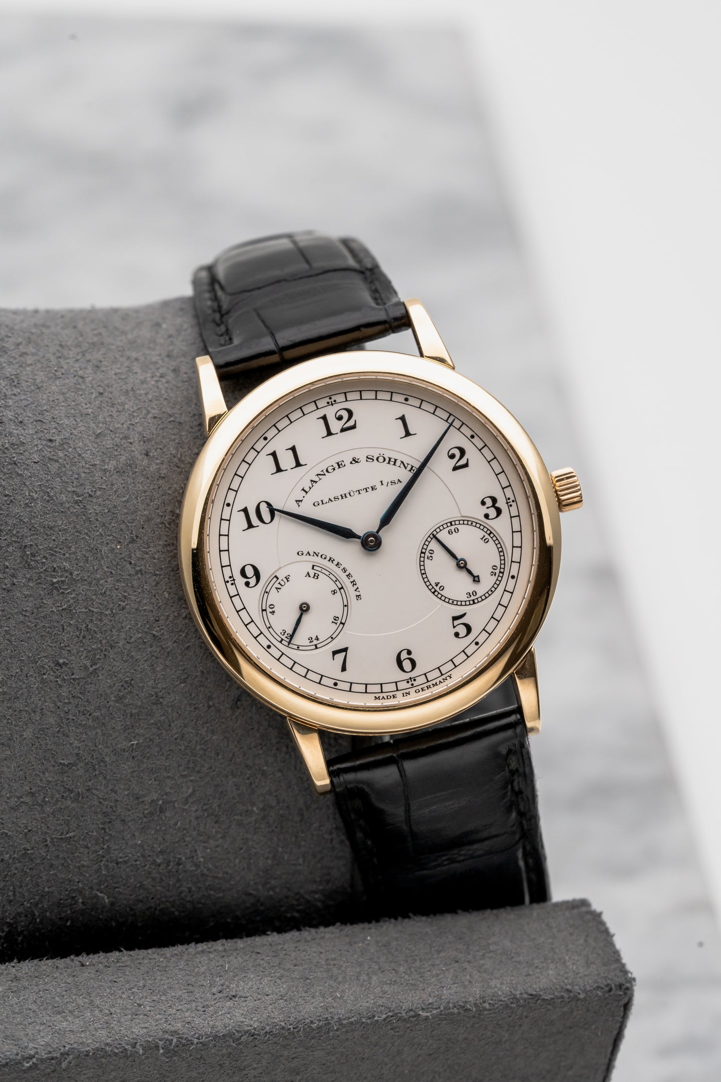 A. Lange & Söhne 1815 Up/Down 221.021 Silver Dial Black Strap
