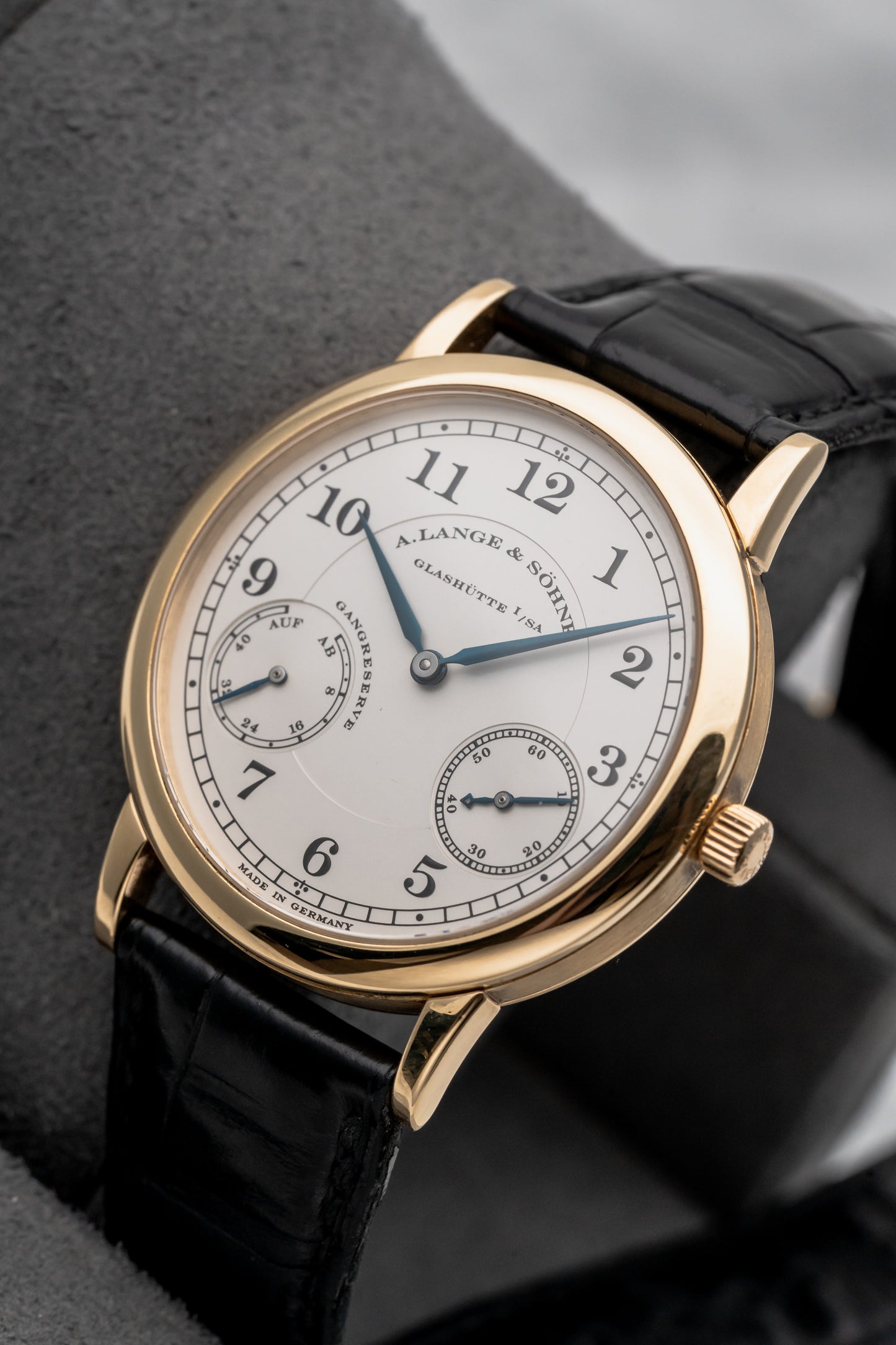 A. Lange & Söhne 1815 Up/Down 221.021 Silver Dial Black Strap