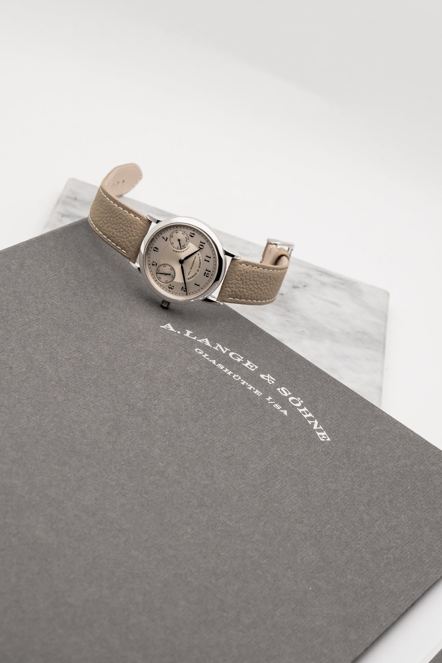 A. Lange & Söhne 1815 Up/Down 221.025, Silver Dial, Platinum