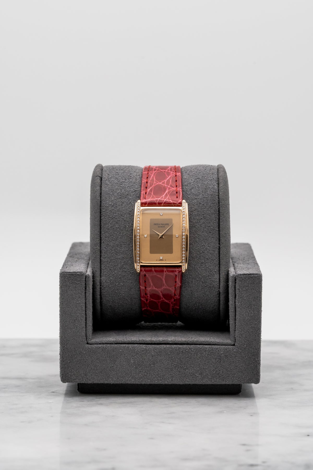 Patek Philippe Gondolo Ladies 2504J Diamond-Set Brown Dial