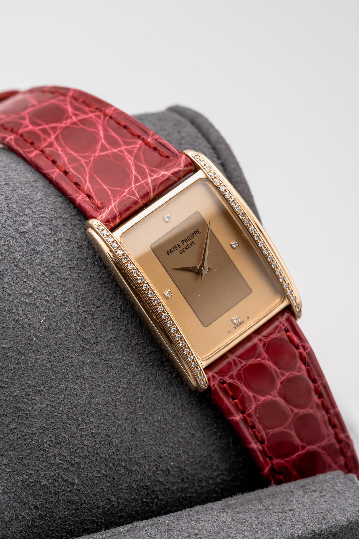 Patek Philippe Gondolo Ladies 2504J Diamond-Set Brown Dial