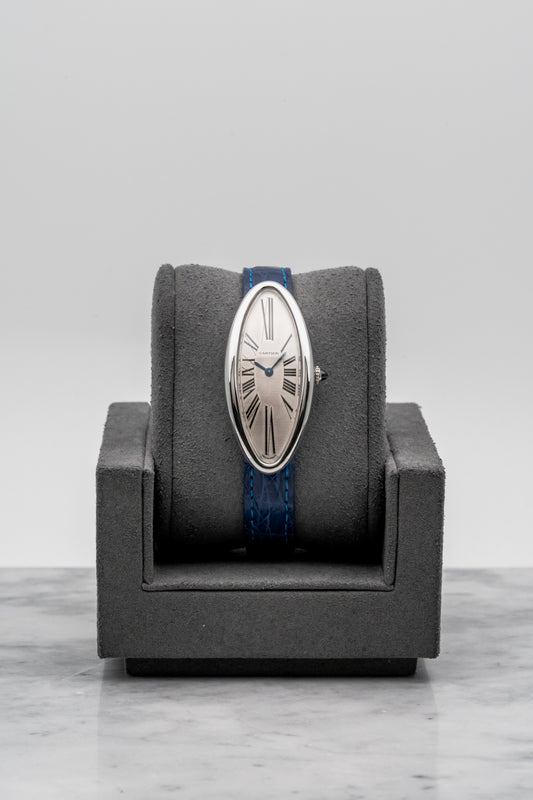 Cartier Baignoire Allongée 2604, Silver Guilloché Dial