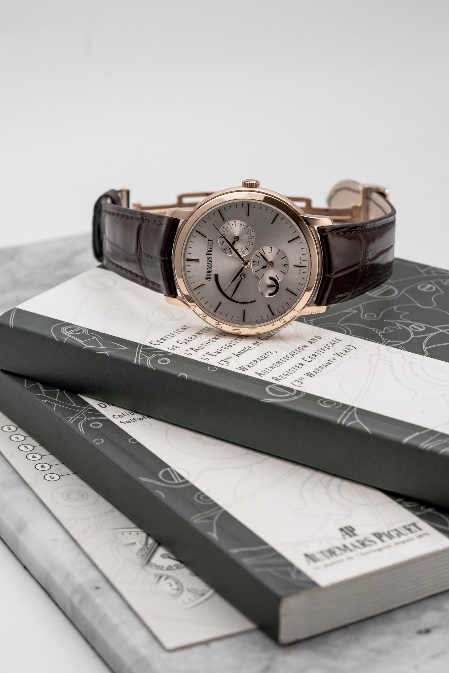 Audemars Piguet Jules Audemars Dual Time 26380OR.OO.D088CR.01, Silver Dial, Rose Gold