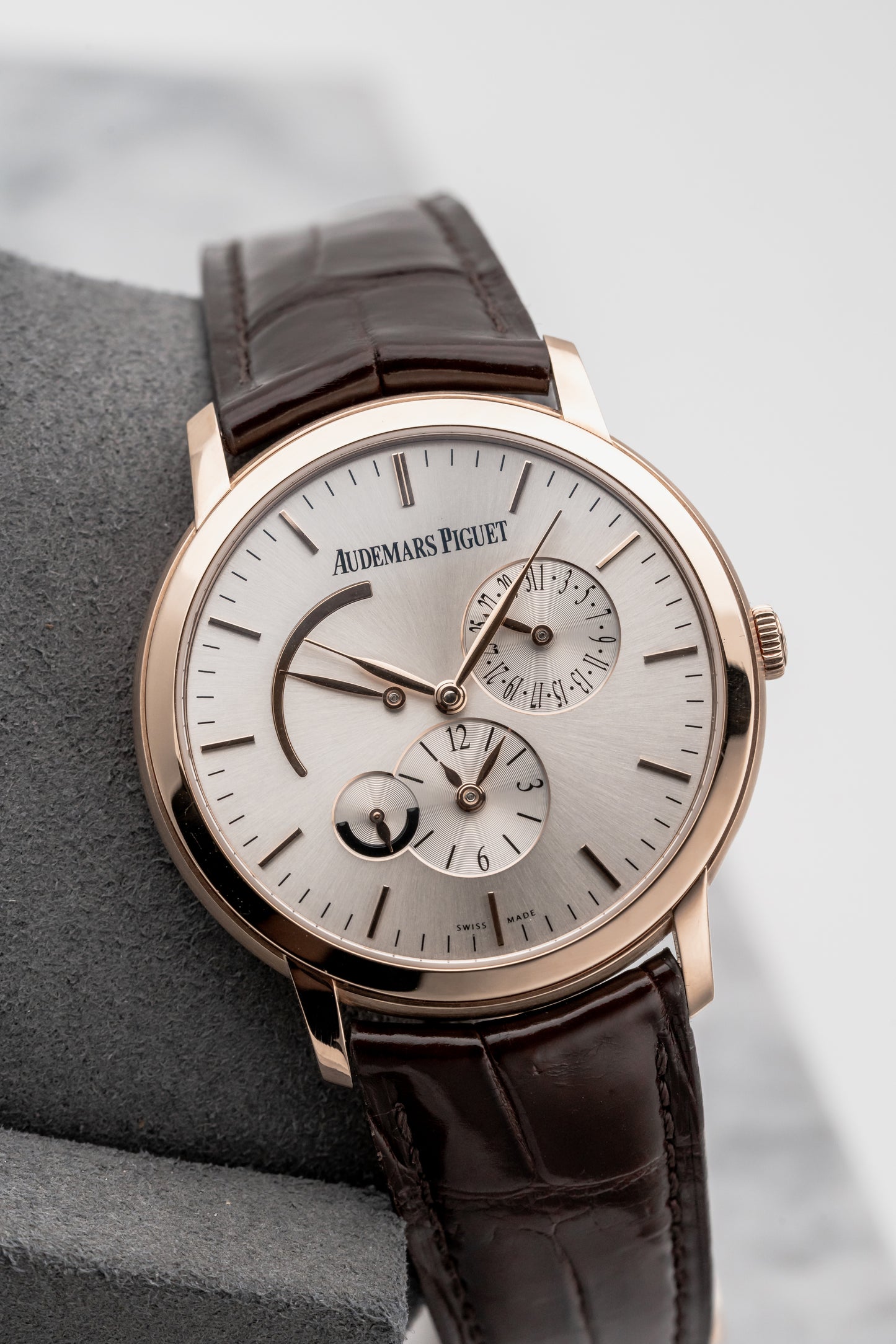 Audemars Piguet Jules Audemars Dual Time 26380OR.OO.D088CR.01, Silver Dial, Rose Gold