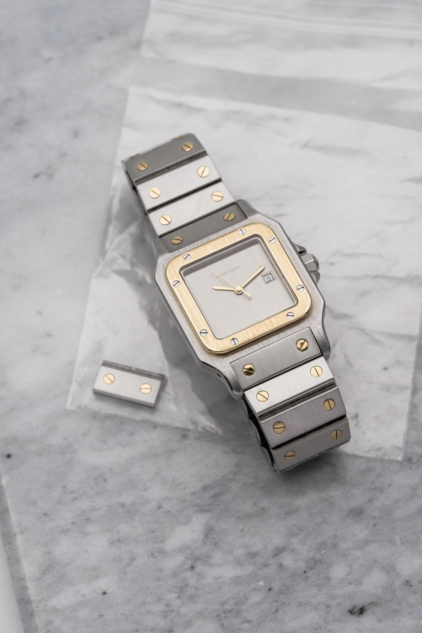 Cartier Carrée “Ghost” HG 2961, Silver Dial