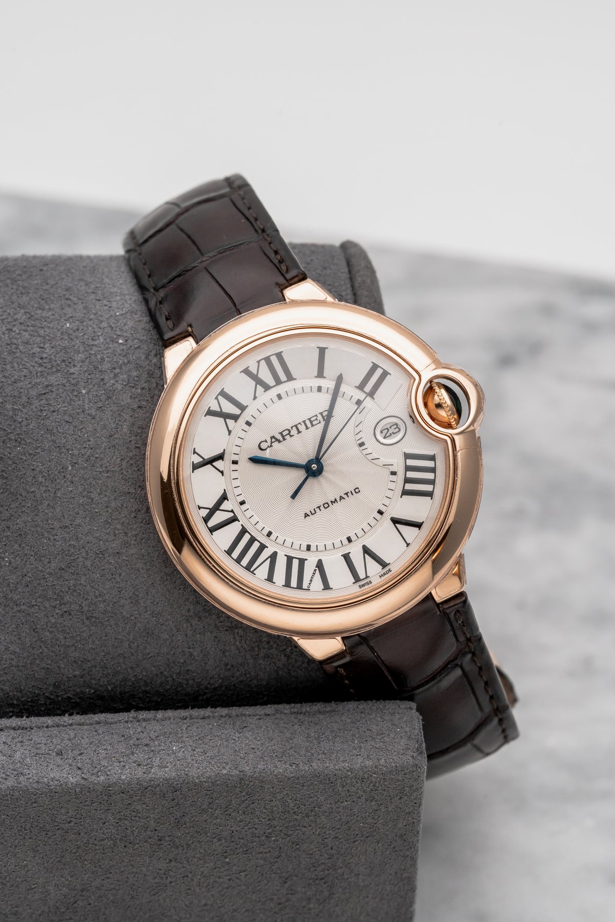Cartier Ballon Bleu WGBB030 Silver Guilloché Dial