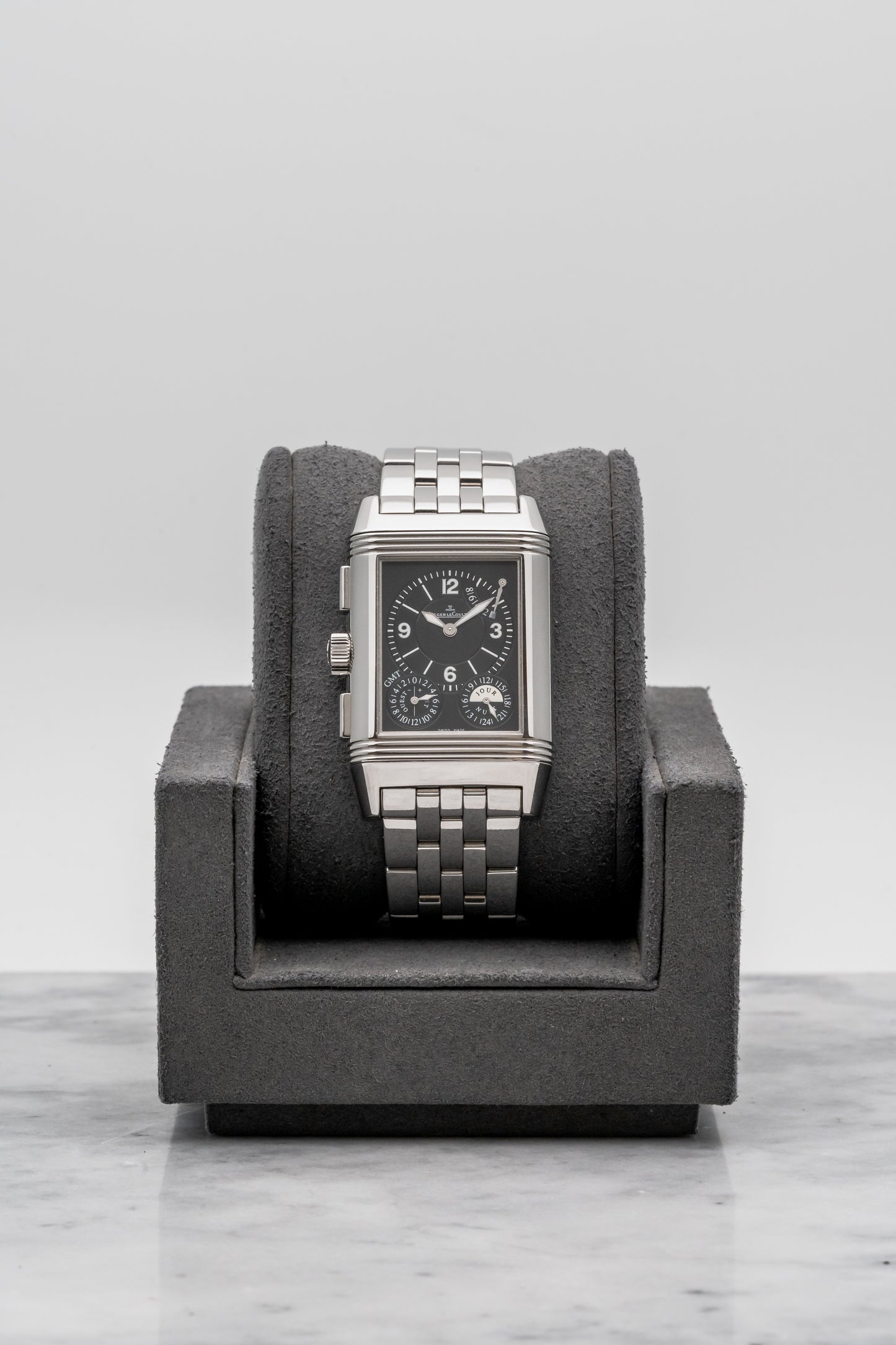 Jaeger-LeCoultre Reverso Grande GMT Q3028120 Silver/Black Dial
