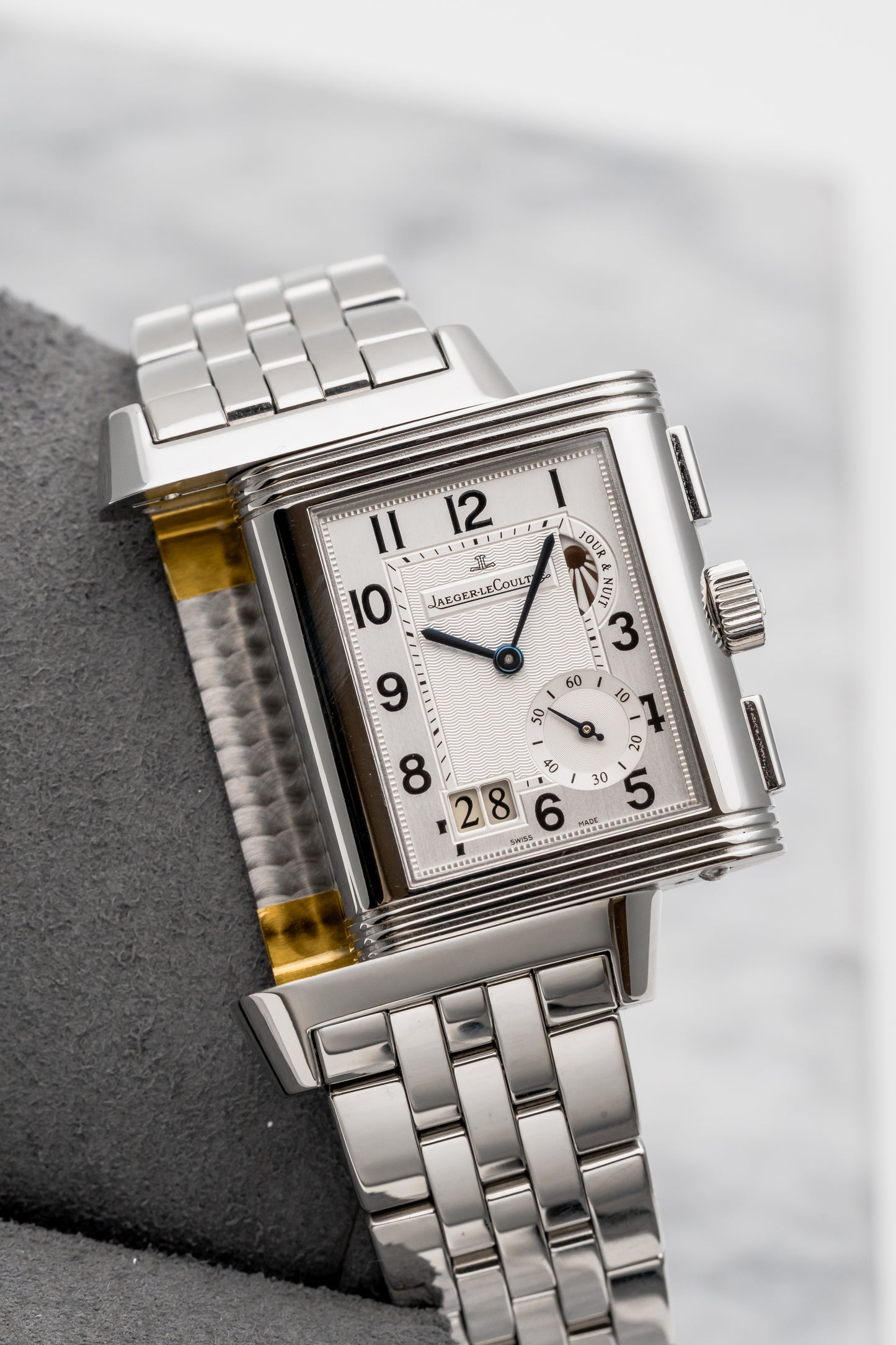 Jaeger-LeCoultre Reverso Grande GMT Q3028120 Silver/Black Dial