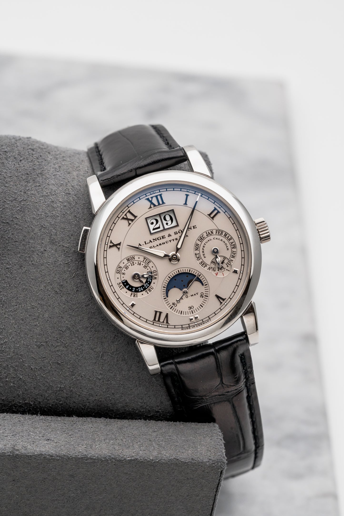 A. Lange & Söhne Langematik Perpetual Platinum 310.025 Silver Dial