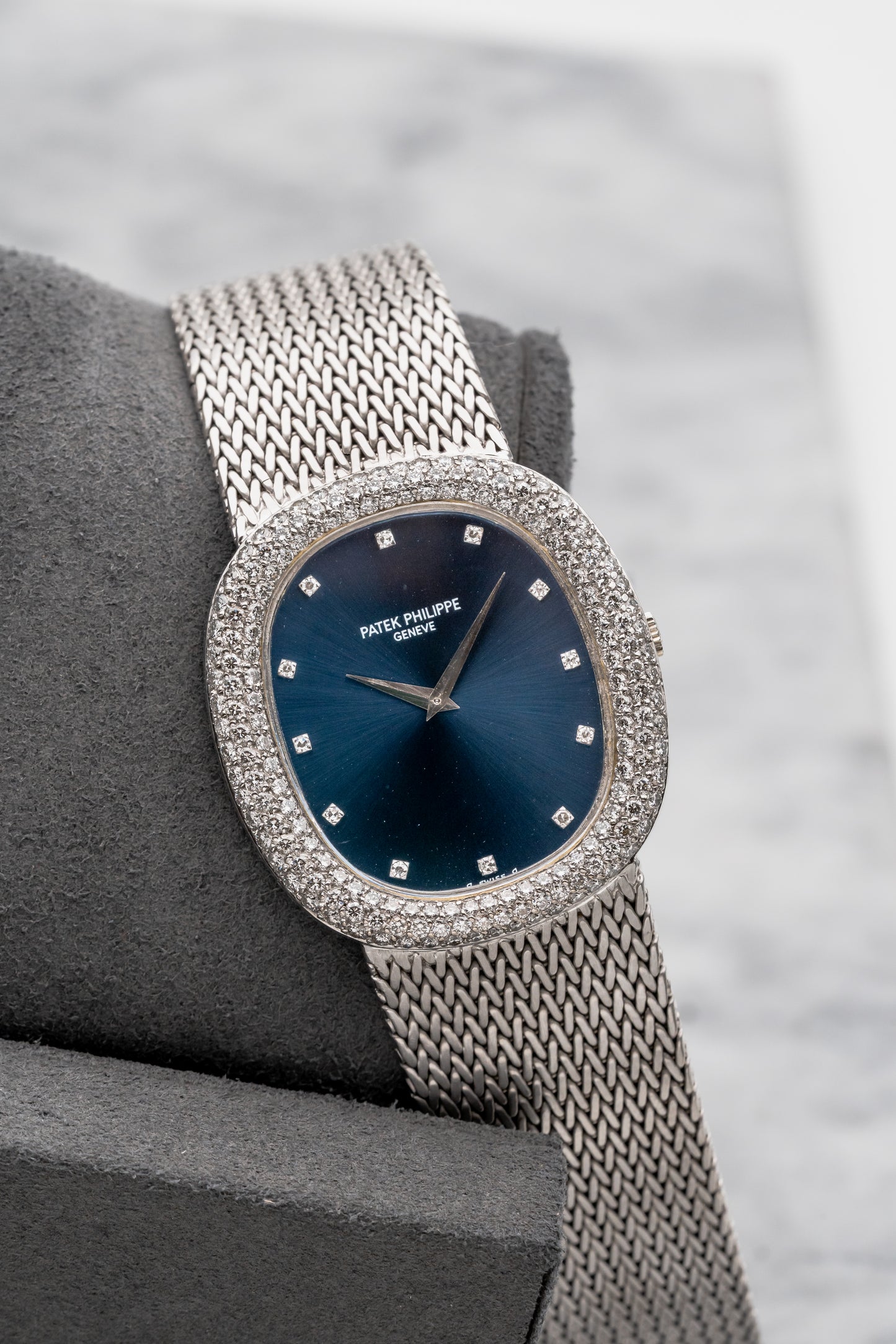 Patek Philippe Golden Ellipse 3609/1G Blue Dial