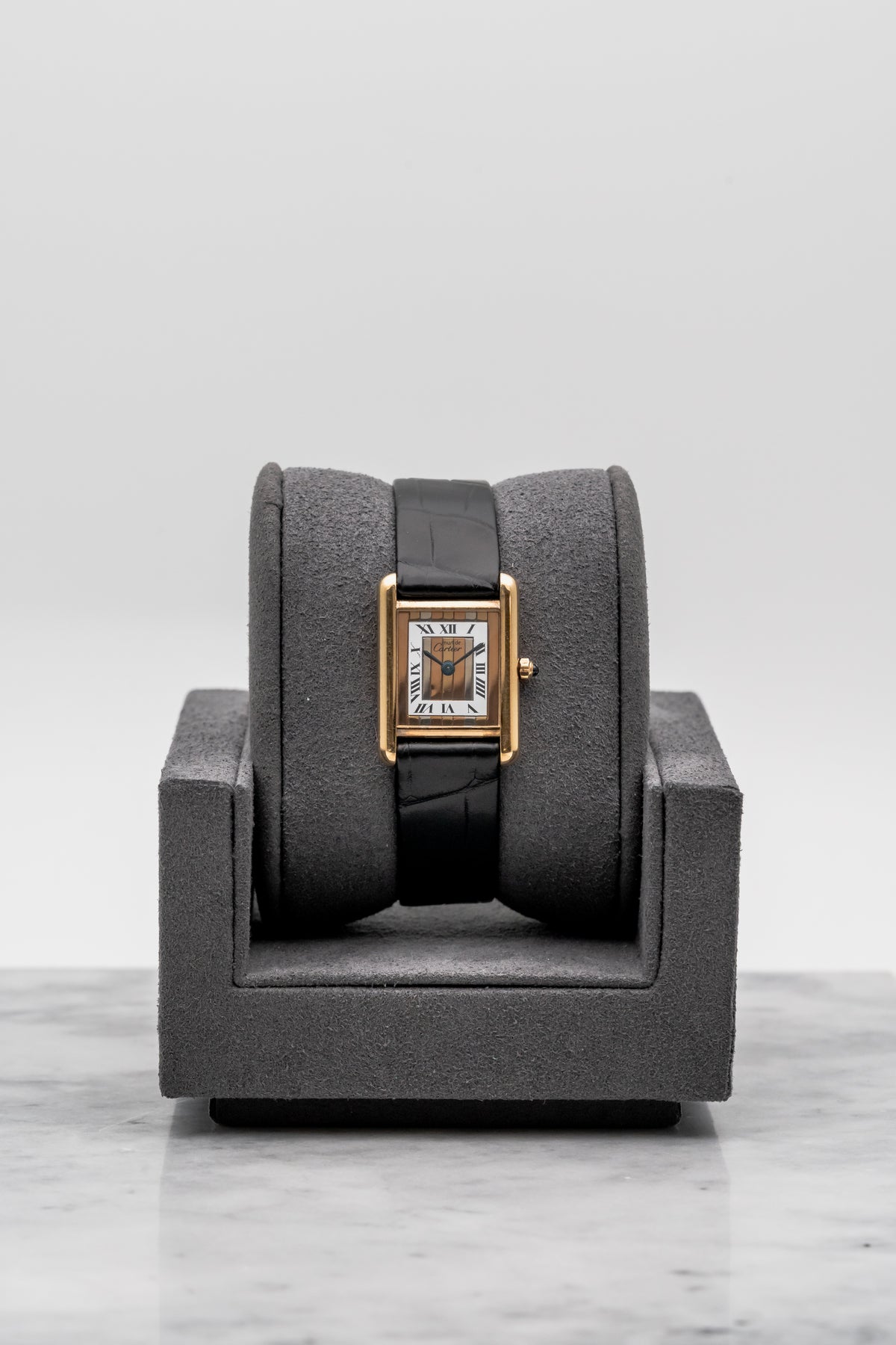 Cartier Tank Must 366001 Gold Striped Dial