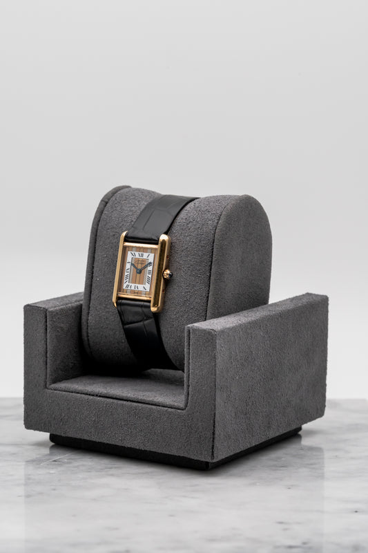Cartier Tank Must 366001 Gold Striped Dial